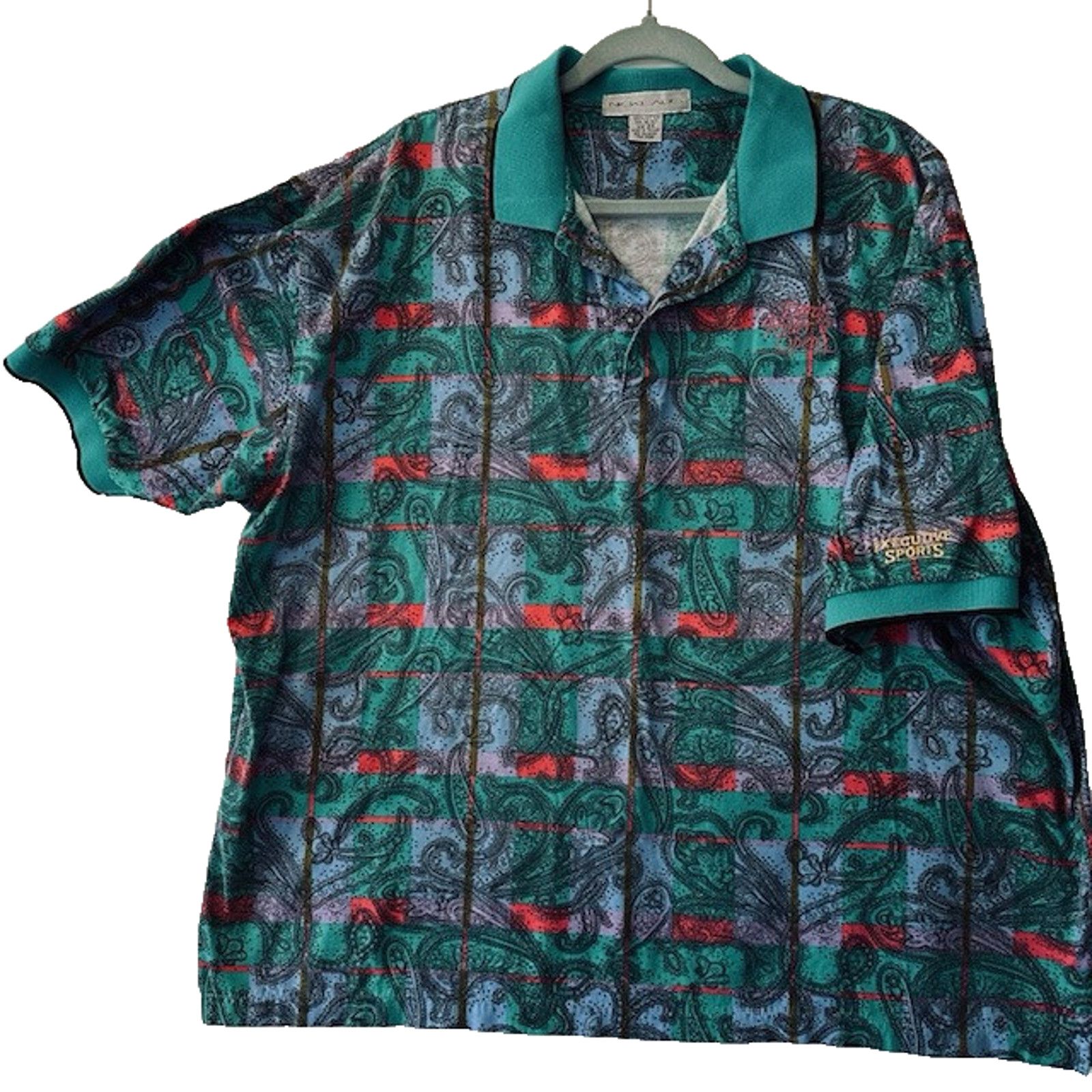 Other Nicklaus (Jack)Golf Shirt Polo 2XL Paisley Green/Blue/Orange Size US XXL / EU 58 / 5 - 1 Thumbnail