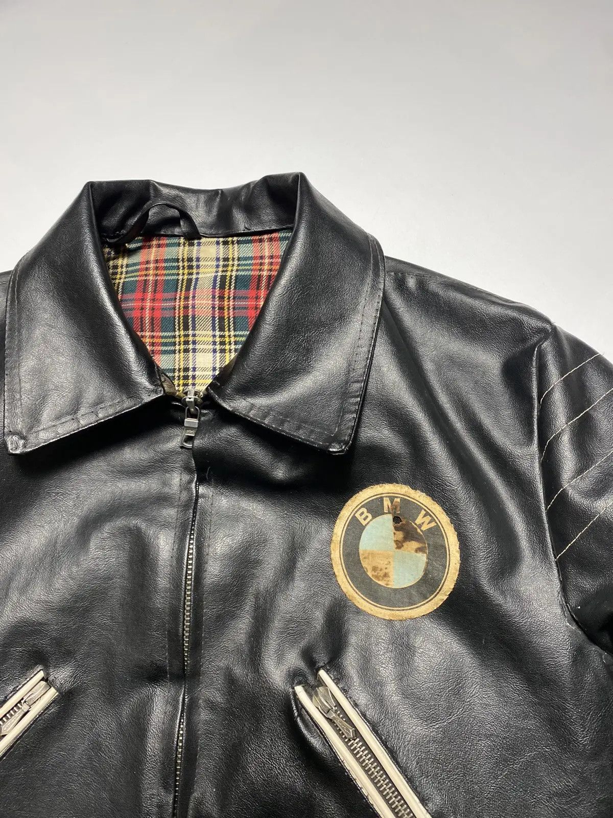 BMW Bmw leather race jacket men heavy 1980 1990 M Size US M / EU 48-50 / 2 - 7 Thumbnail