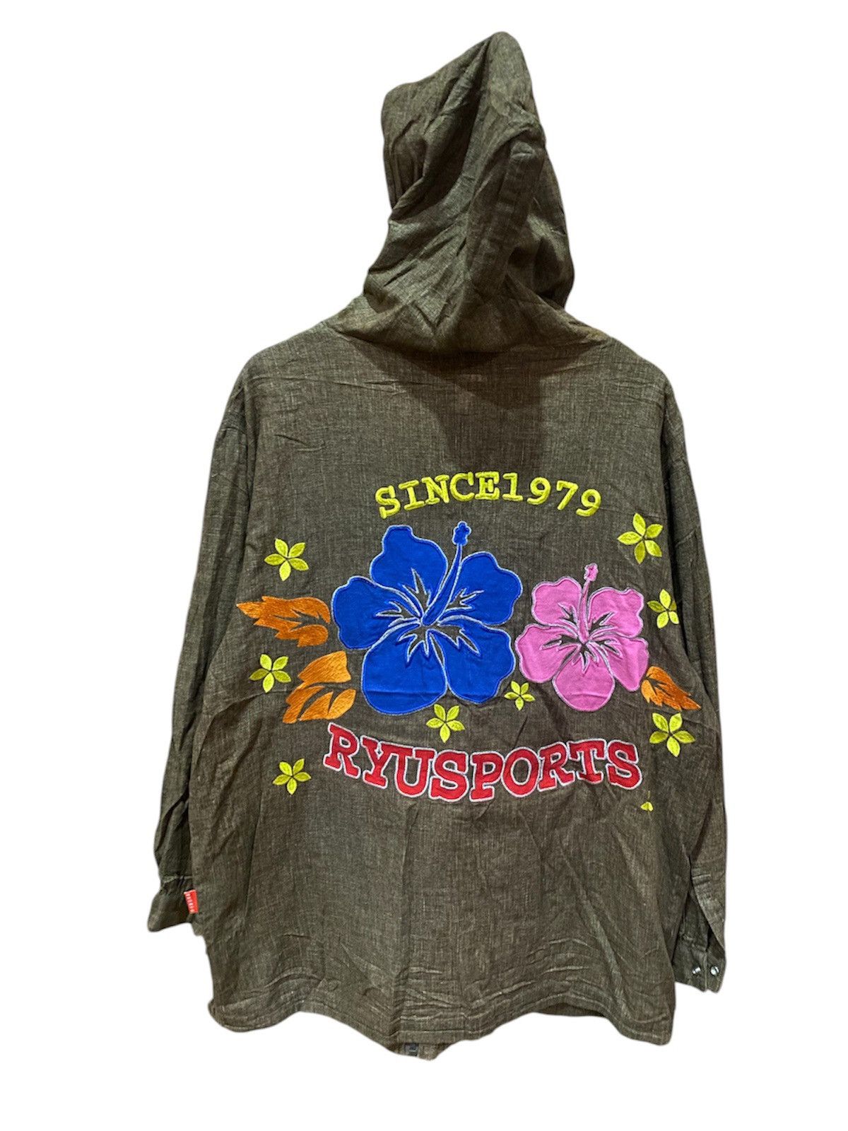 Japanese Brand Vintage Ryu Sports Embroidered Hoodie Jacket Since 1979 Size US L / EU 52-54 / 3 - 1 Thumbnail