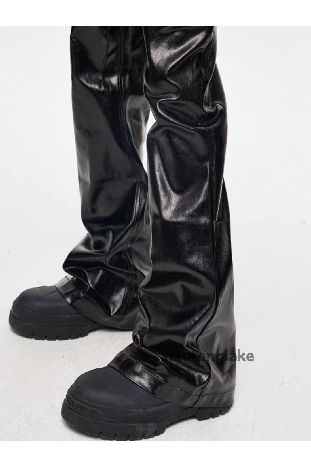 Jean Unisex utility punk yuppie grunge bootcut coated jeans Size US 32 / EU 48 - 6 Thumbnail