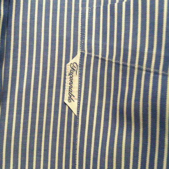 Faconnable FACONNABLE MENS BLUE 100%COTTON CASUAL SHIRT SIZE: 16(L) Size US L / EU 52-54 / 3 - 5 Thumbnail