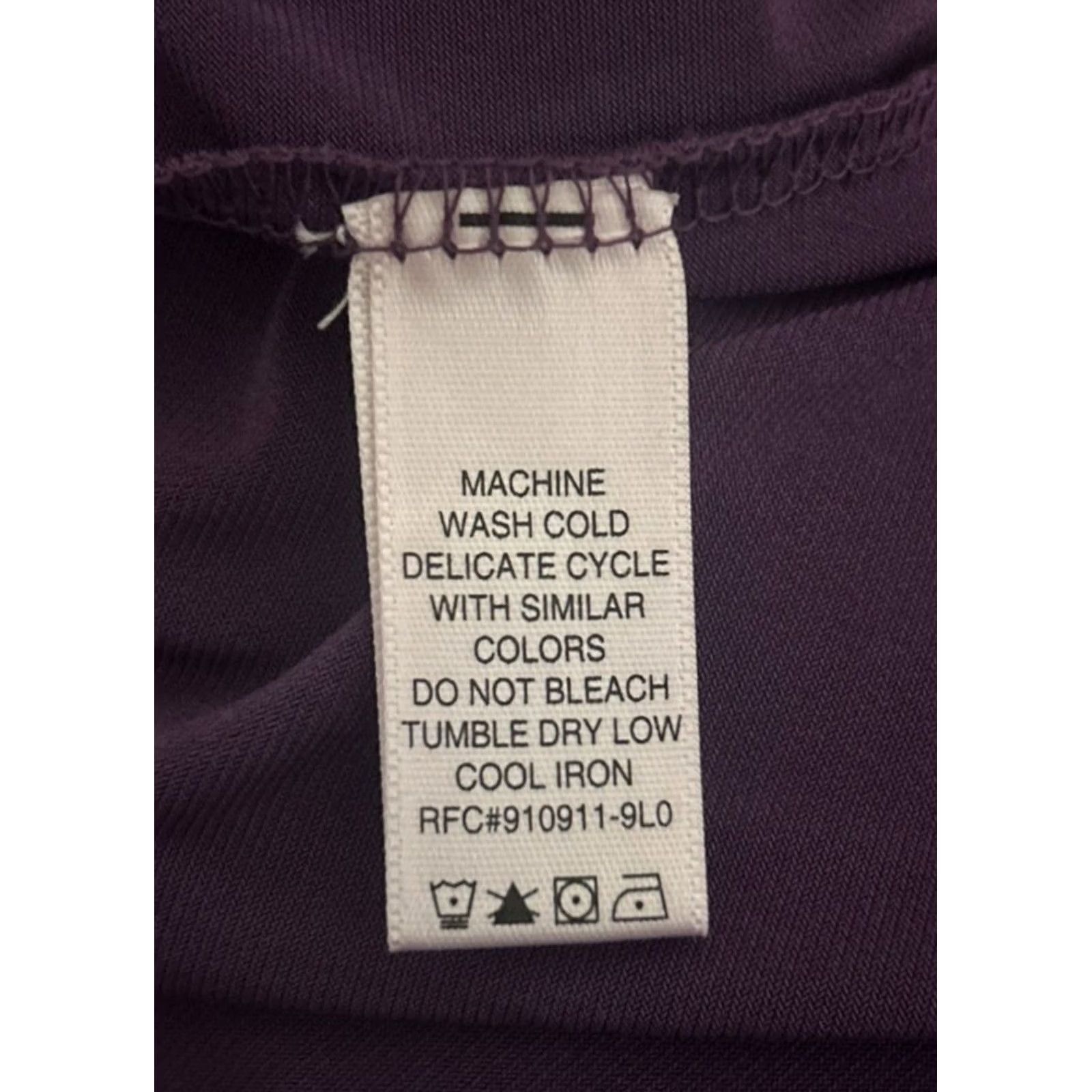 George George Women's Cardigan Purple 18W Duster 3/4 Sleeve Stretch Button NWT 963 Size XXL / US 16-18 / IT 52-54 - 4 Thumbnail