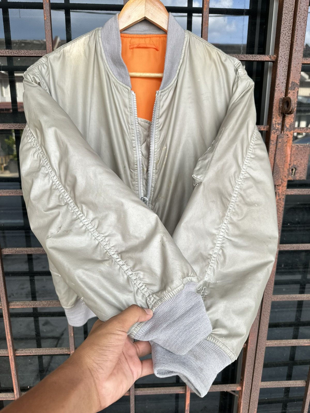 Vintage 🪖Vintage Faded MA-1 Man Intermediate Bomber Jacket Size US M / EU 48-50 / 2 - 6 Thumbnail