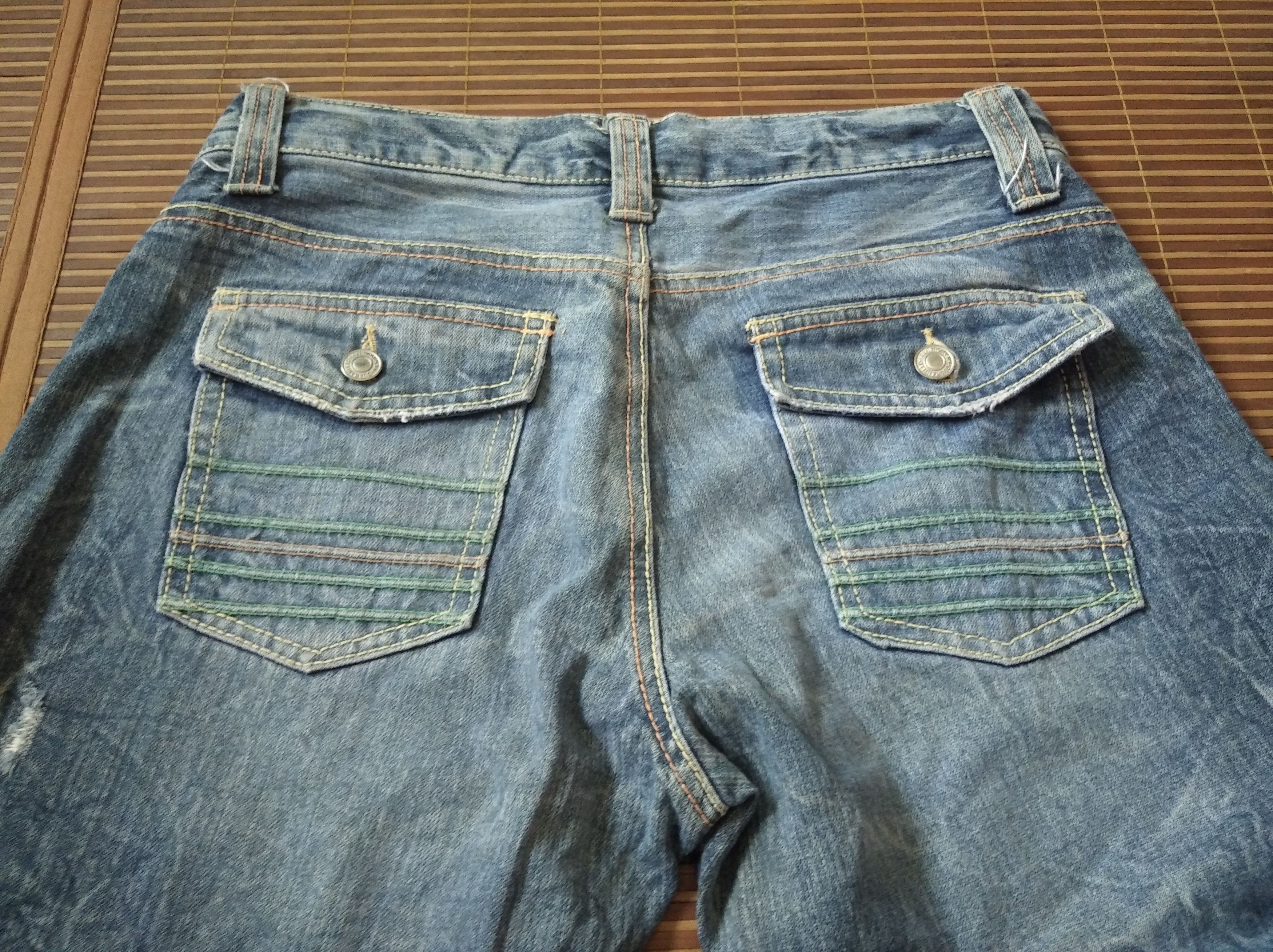 If Six Was Nine × Japanese Brand Vintage’90s🔥Daily Topics🔥Distressed Rusty Light Blue Jeans Size US 32 / EU 48 - 7 Thumbnail