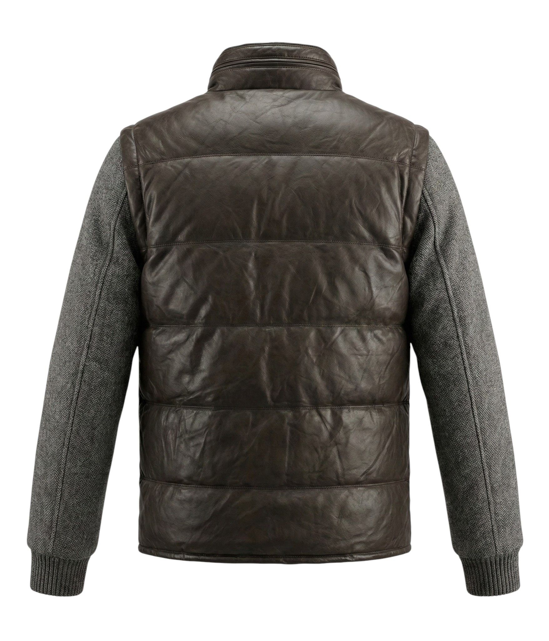 Brioni NUTRIA COLLAR LEATHER JACKET Size US XL / EU 56 / 4 - 2 Thumbnail