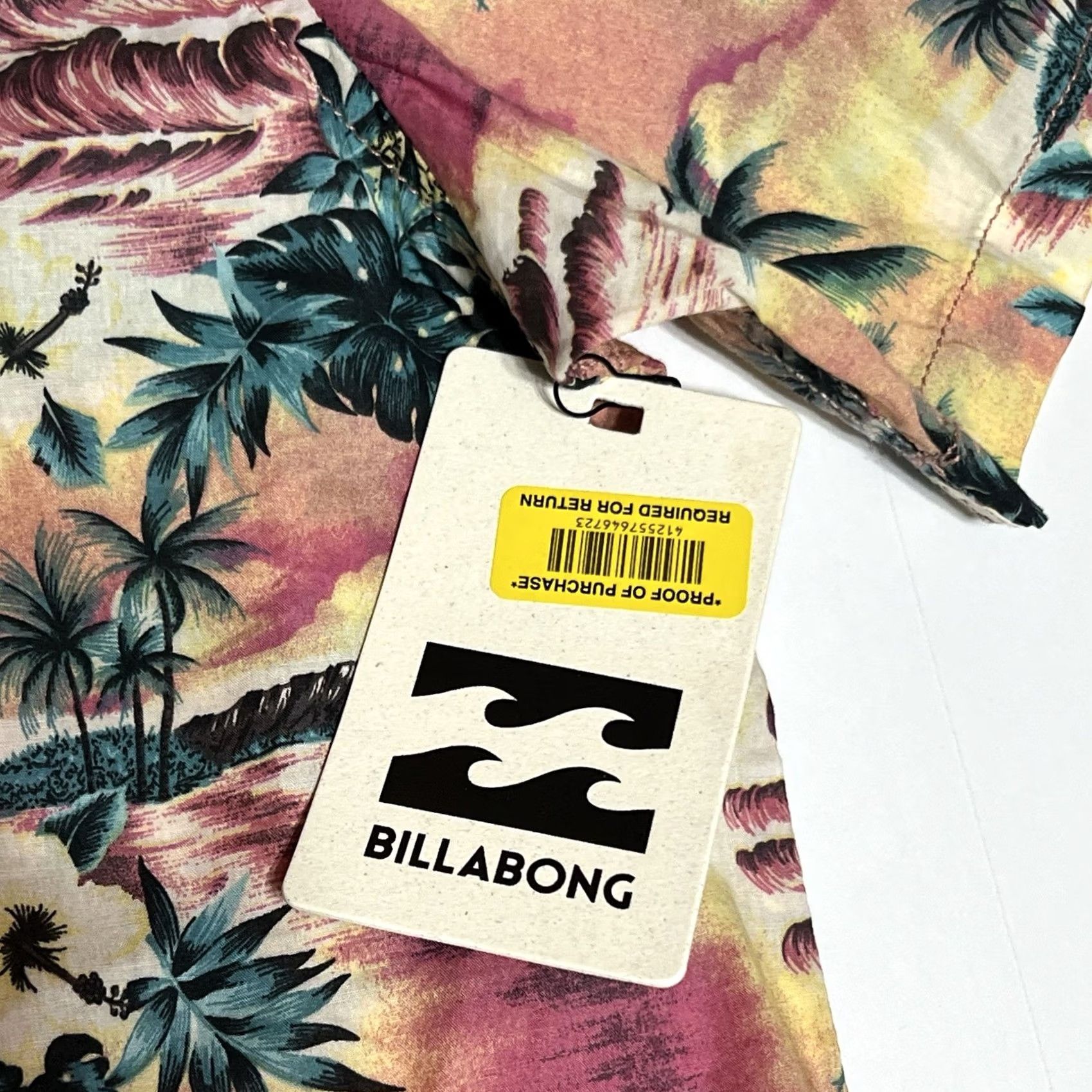 Billabong Billabong Mens Button-Up Shirt Short Sleeve Hawaii Surf Print NWT Multicolor Cotton Blend Graphic Print Regular Fit Size US L / EU 52-54 / 3 - 7 Thumbnail