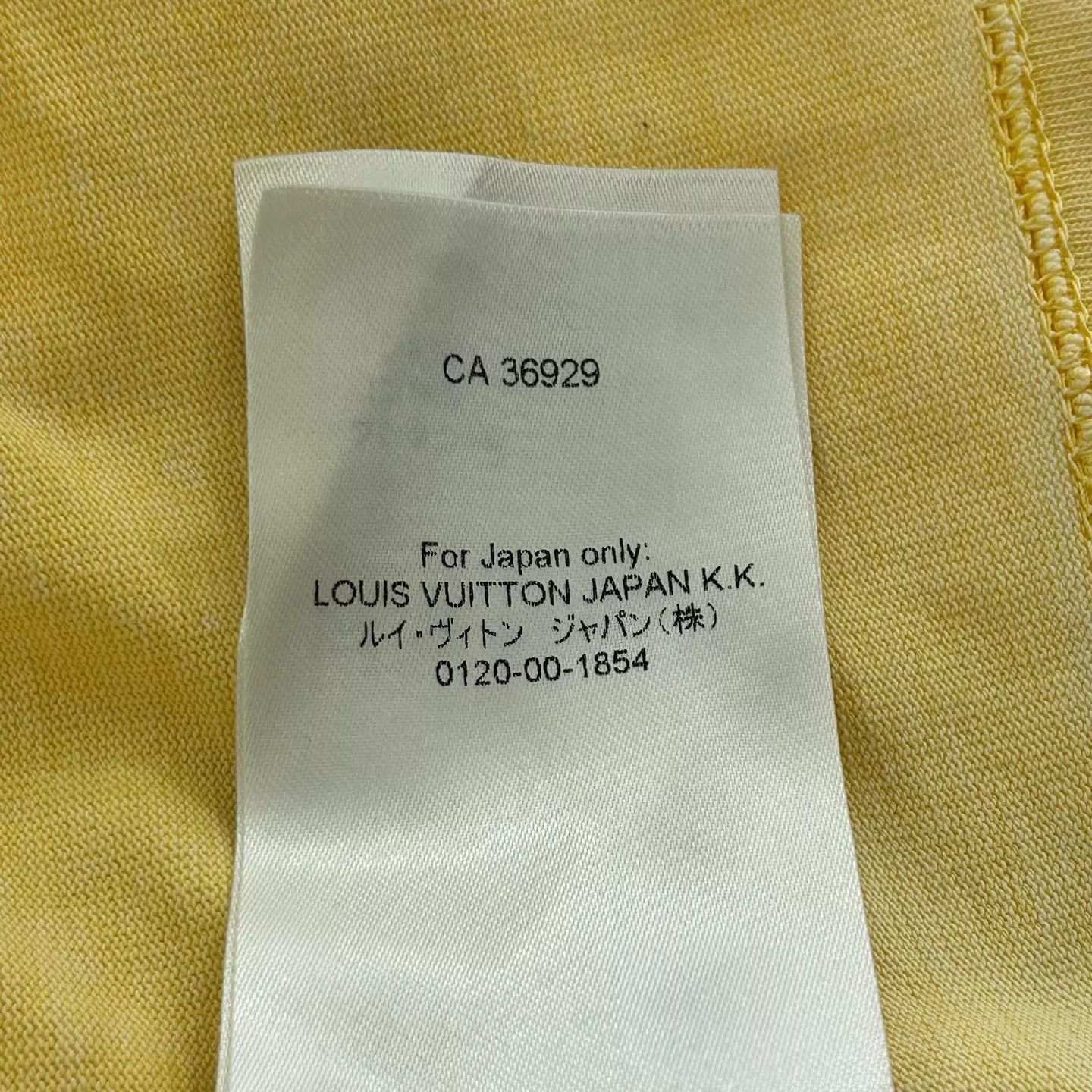 Louis Vuitton LV logo chain print women's short yellow T-shirt Size S / US 4 / IT 40 - 7 Thumbnail