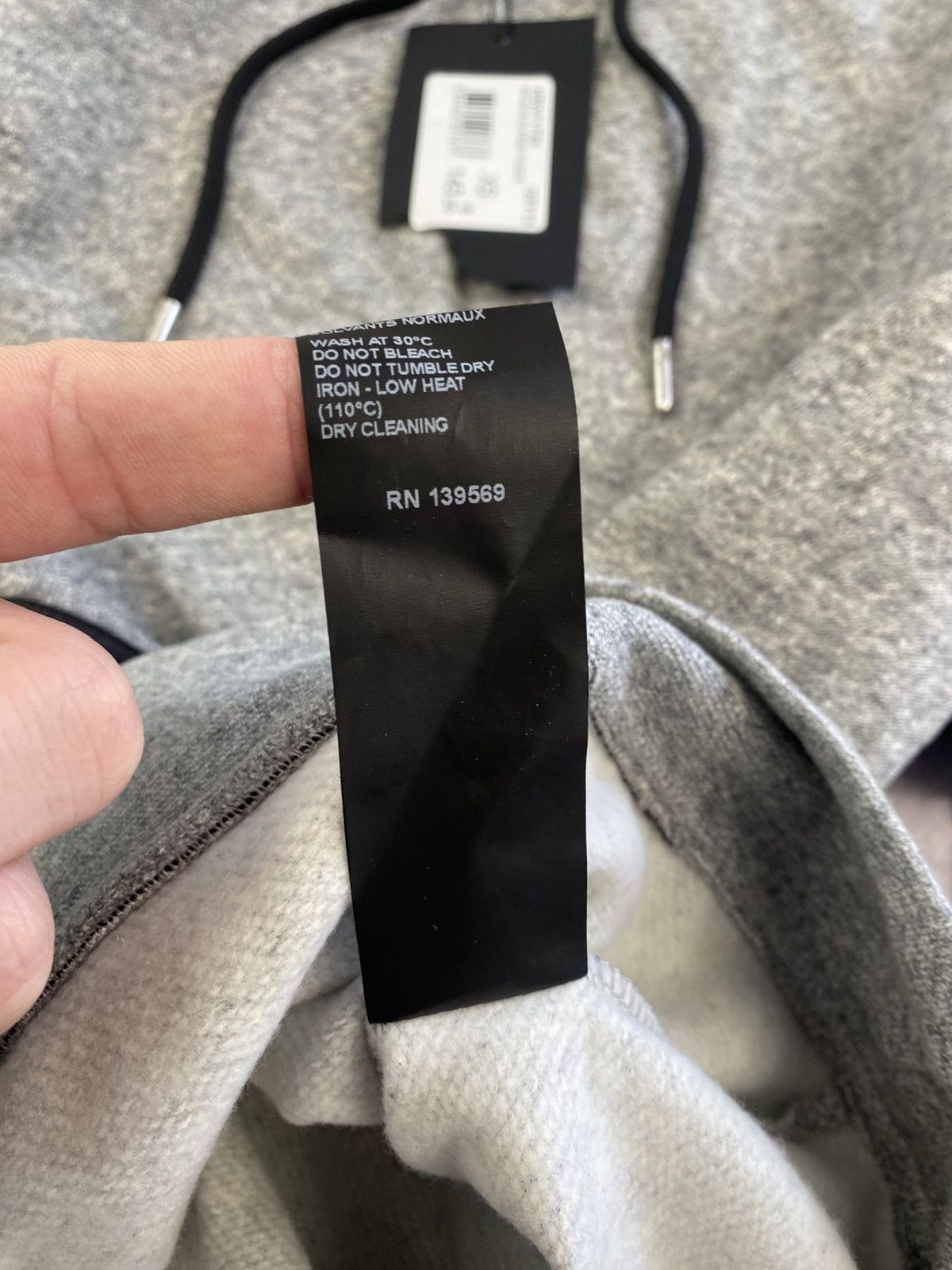 The Kooples The Kooples Melange Hoodie with Black Nylon Details Size: XS Size US XS / EU 42 / 0 - 8 Thumbnail