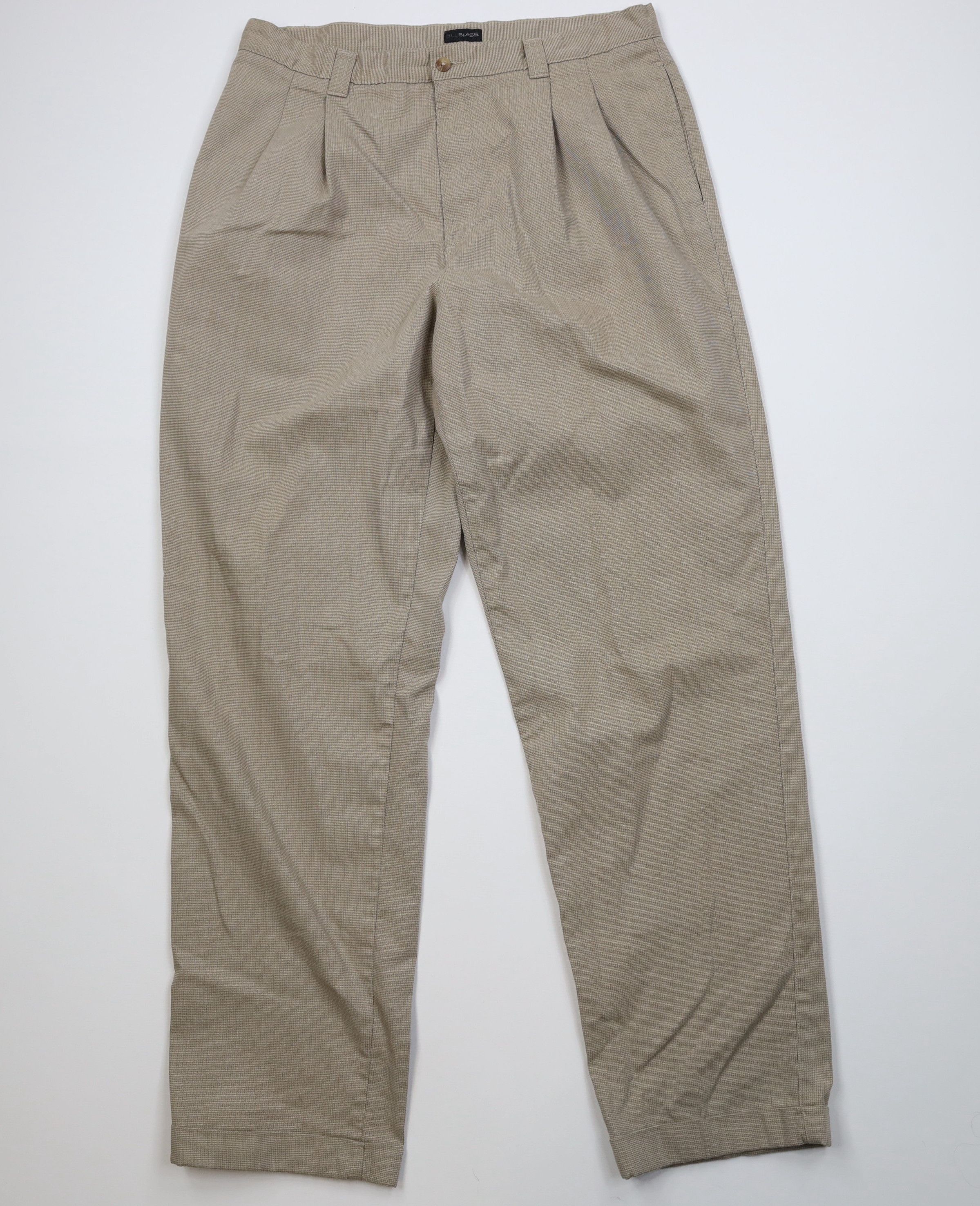 Vintage Vintage 90s Streetwear Wide Leg Chino Pants Beige Plaid Size US 36 / EU 52 - 1 Thumbnail