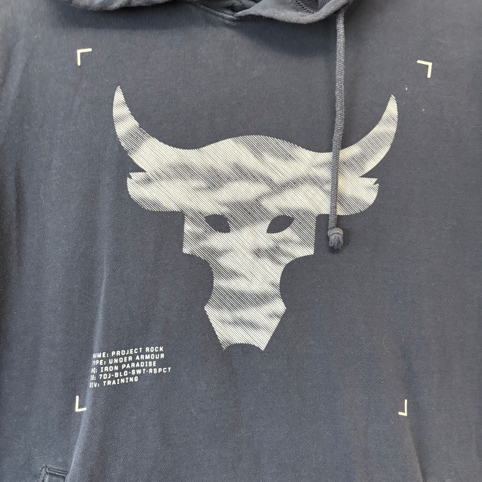 Under Armour Under Armour Project Rock Short Sleeve Hood Sweatshirt Navy Size US L / EU 52-54 / 3 - 3 Thumbnail