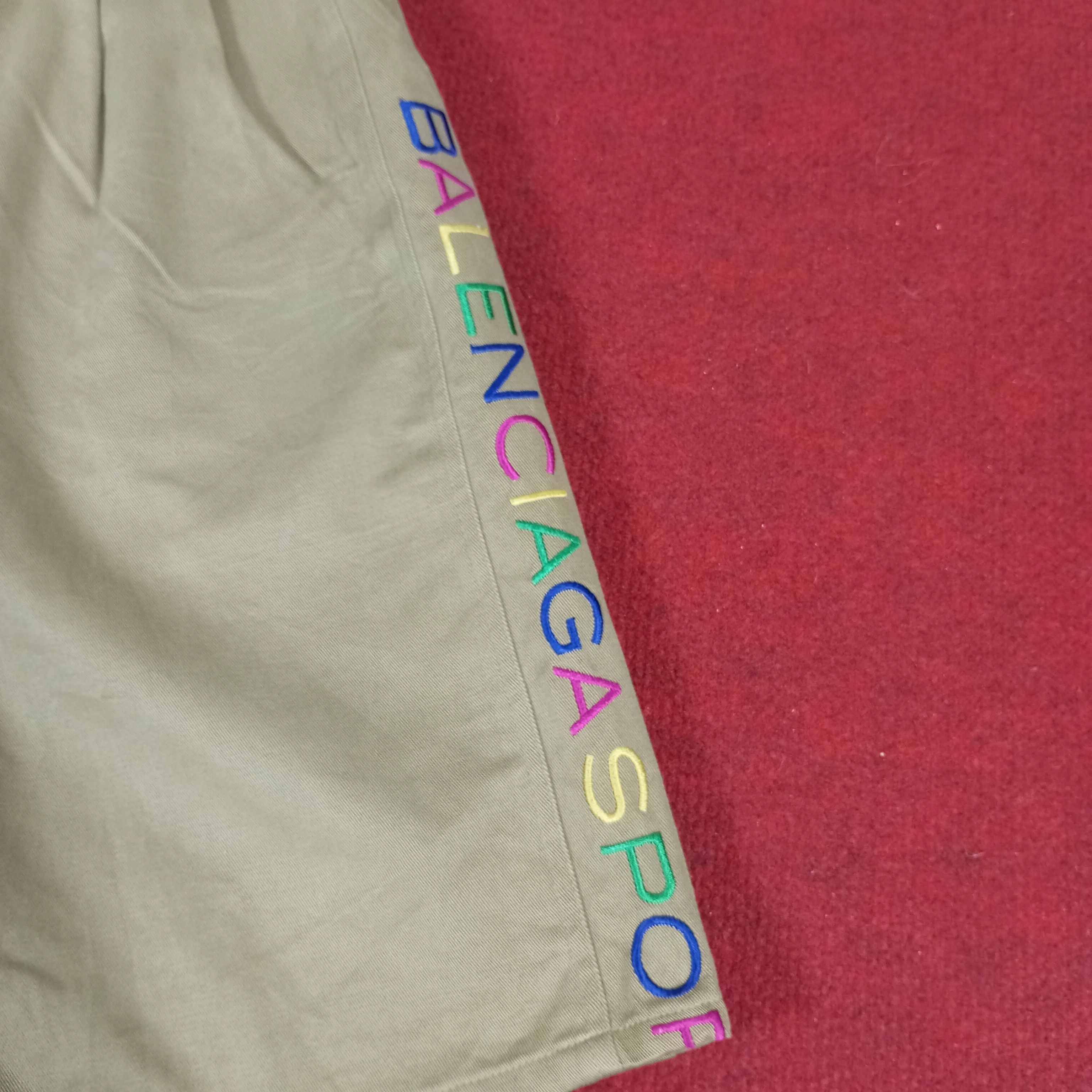 Balenciaga × Vintage Balenciaga Sports Colourful Spellout Fashion Short Pants Size 22" - 12 Thumbnail