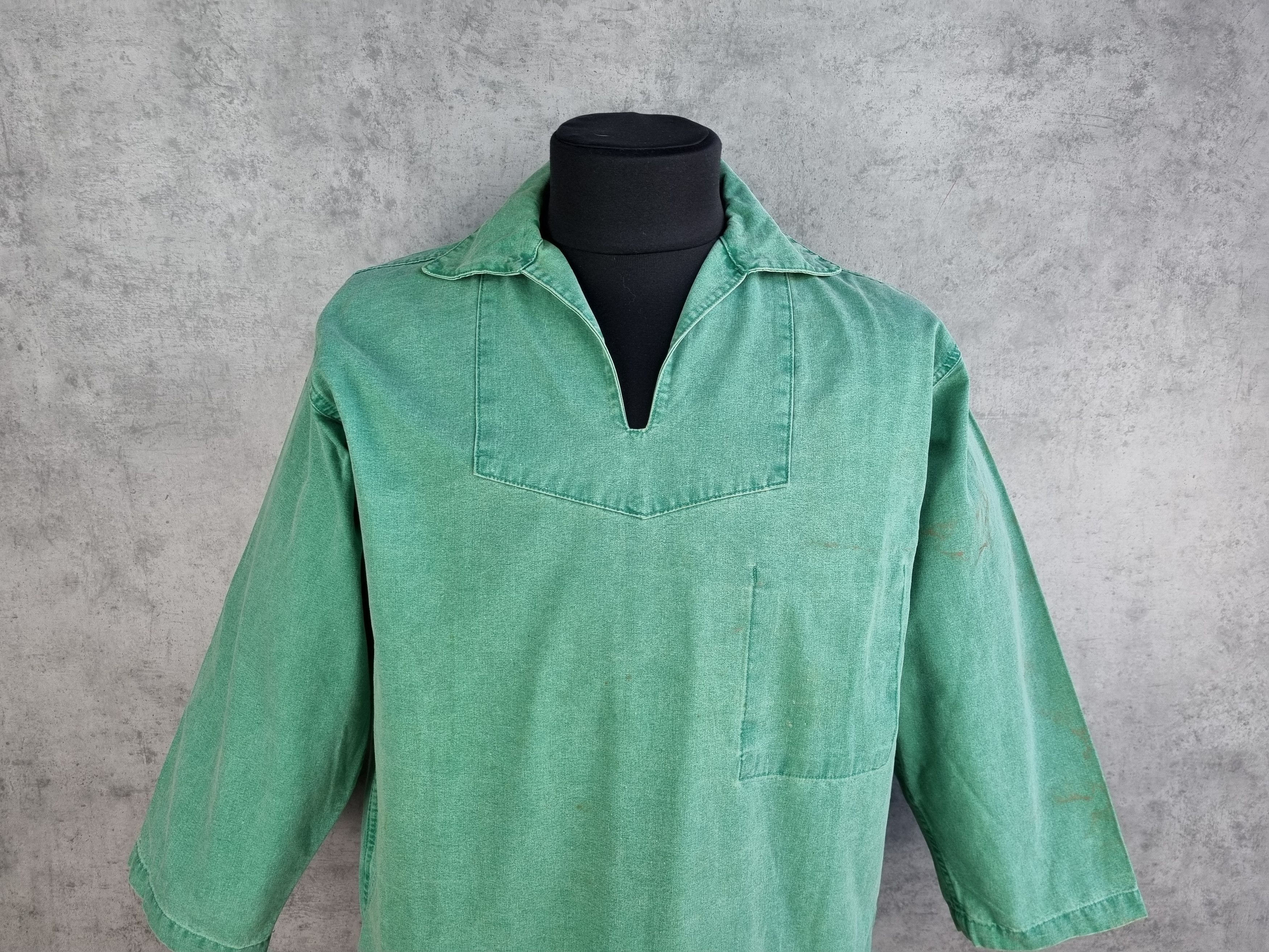 Le Laboureur × Vetra 90s Vintage French Chore Worker Fisherman Overshirt Size US M / EU 48-50 / 2 - 7 Thumbnail