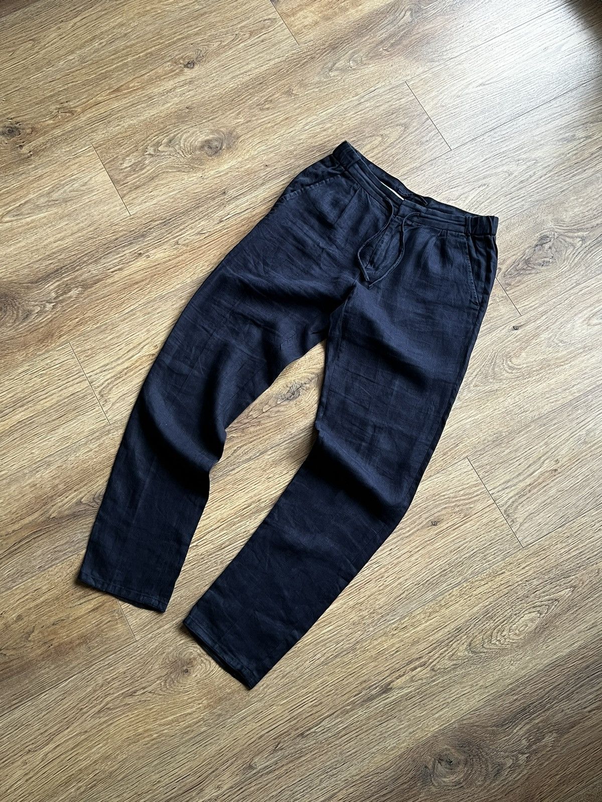 Suitsupply Navy blue Suitsupply pure linen pants Size US 29 - 1 Thumbnail