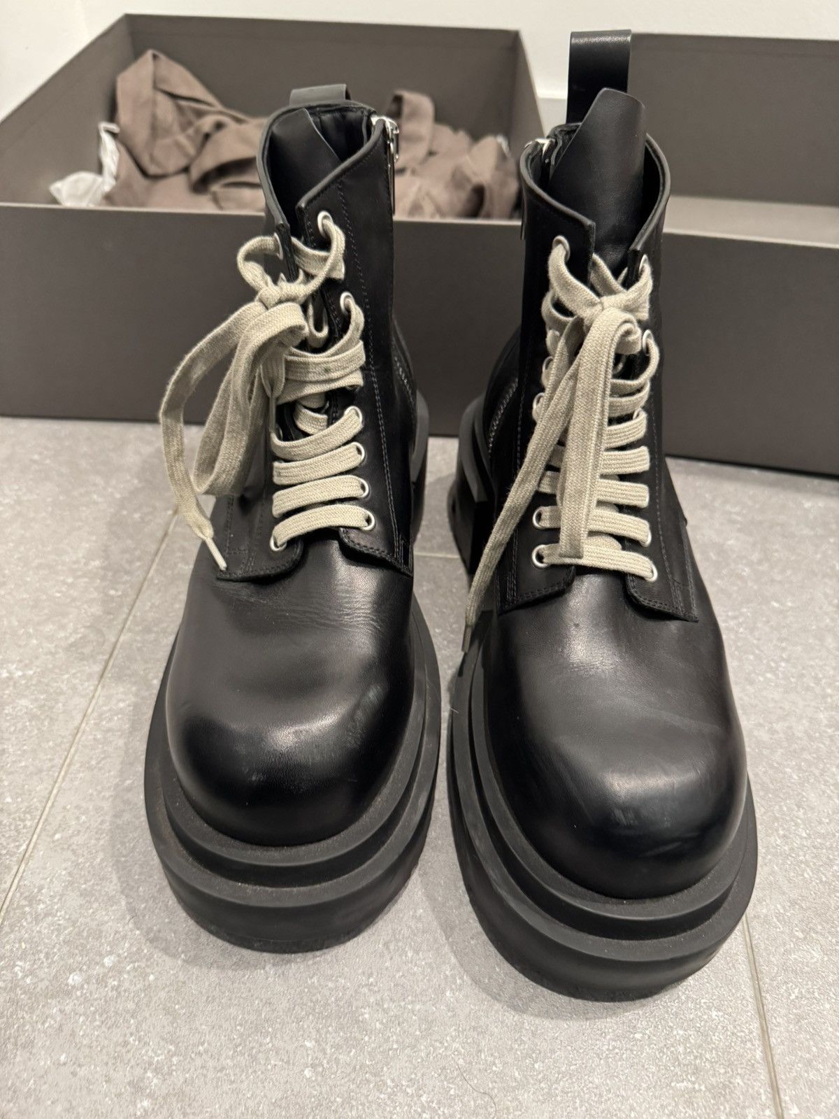 Rick Owens Rick Owens Black Low Army Bogun Boots | Grailed