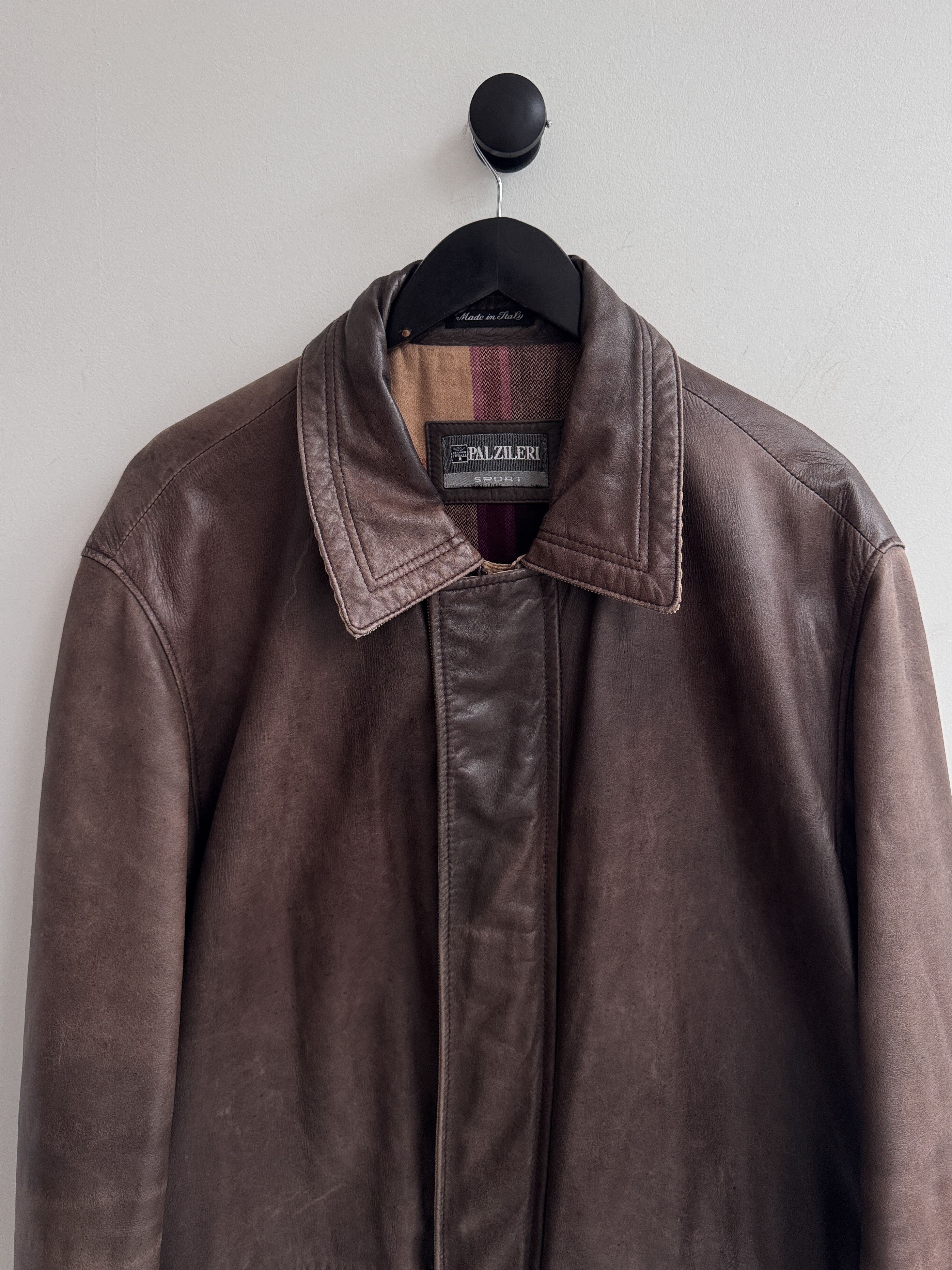 Pal Zileri Pal Zileri Leather Coat Jacket Size US L / EU 52-54 / 3 - 4 Thumbnail