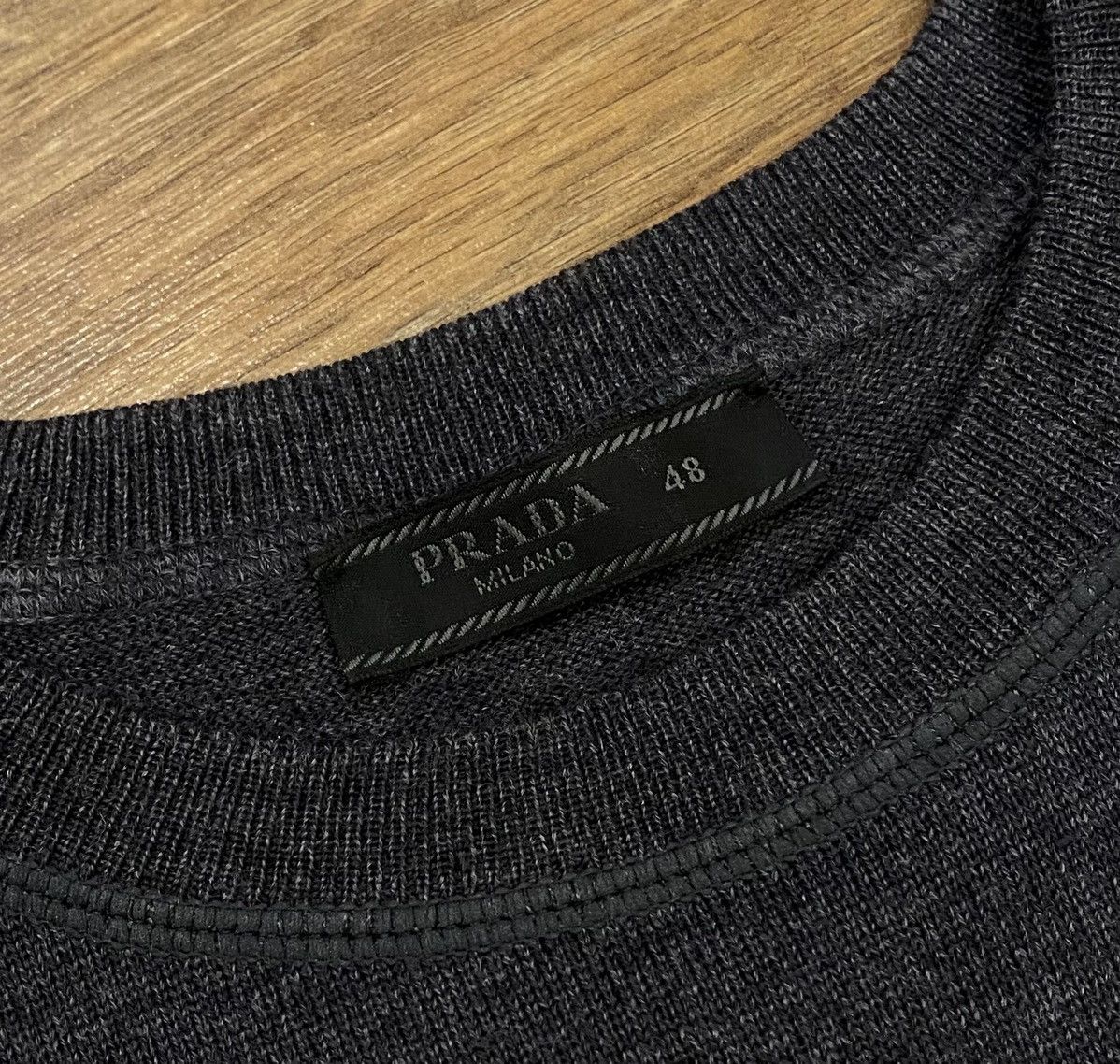 Prada Prada Embroidered Logo Knitted Sweatshirt x Luxury Size US M / EU 48-50 / 2 - 4 Thumbnail
