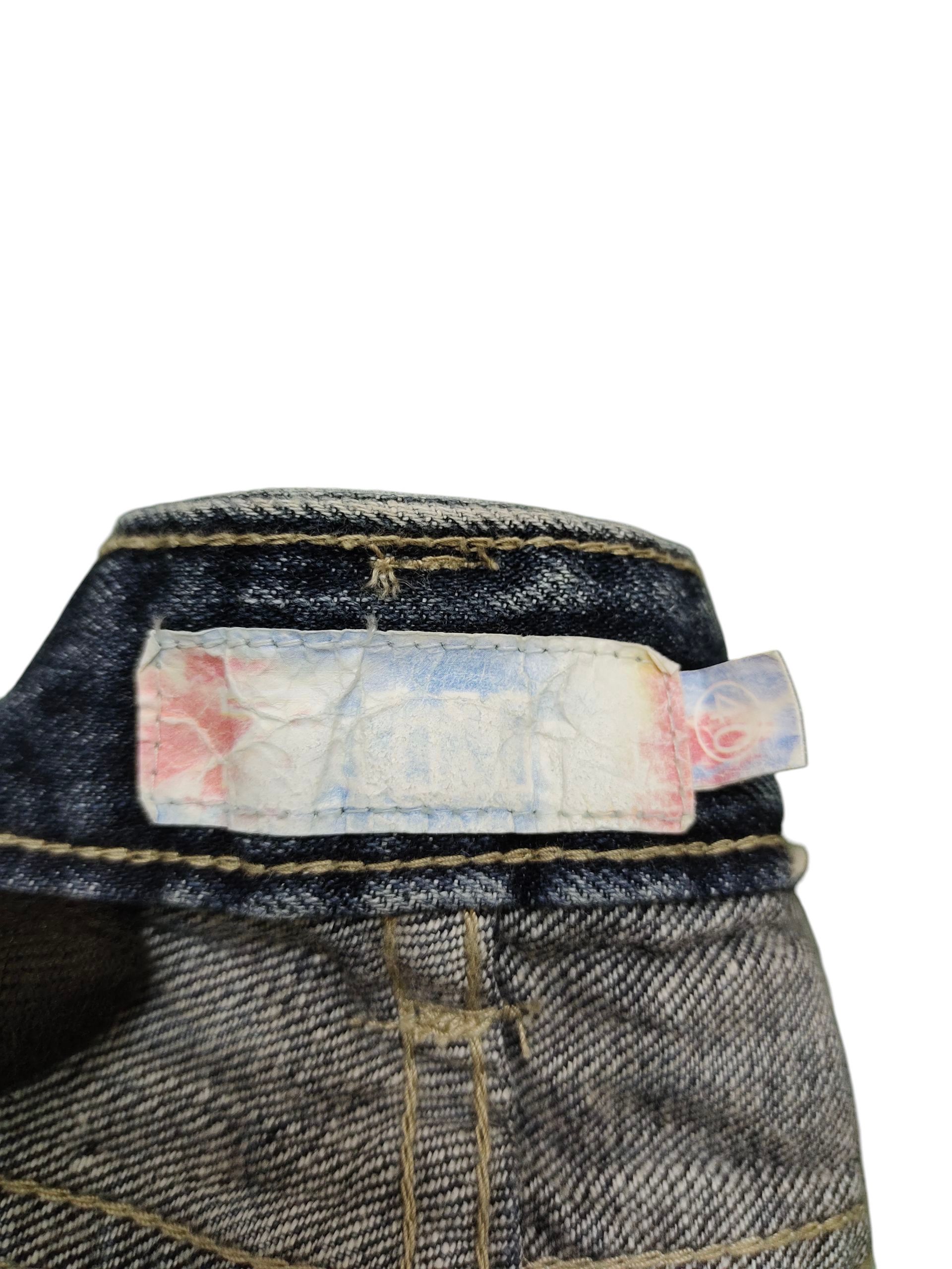 If Six Was Nine Flare Jeans Dejavu Distress Denim Bootcut Low Rise Size US 28 / EU 44 - 12 Thumbnail
