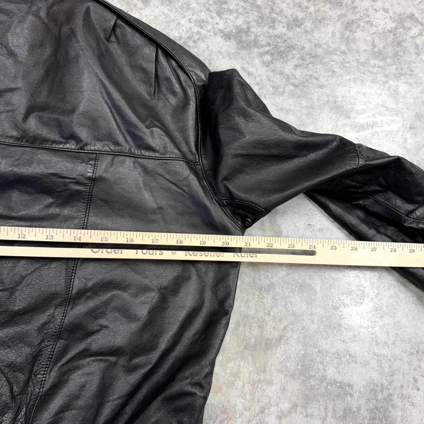 Vintage VINTAGE Porsha By Wimer Leather Jacket Mens 38 Black Bomber Moto Korea 80s Size US XXS / EU 40 - 6 Thumbnail