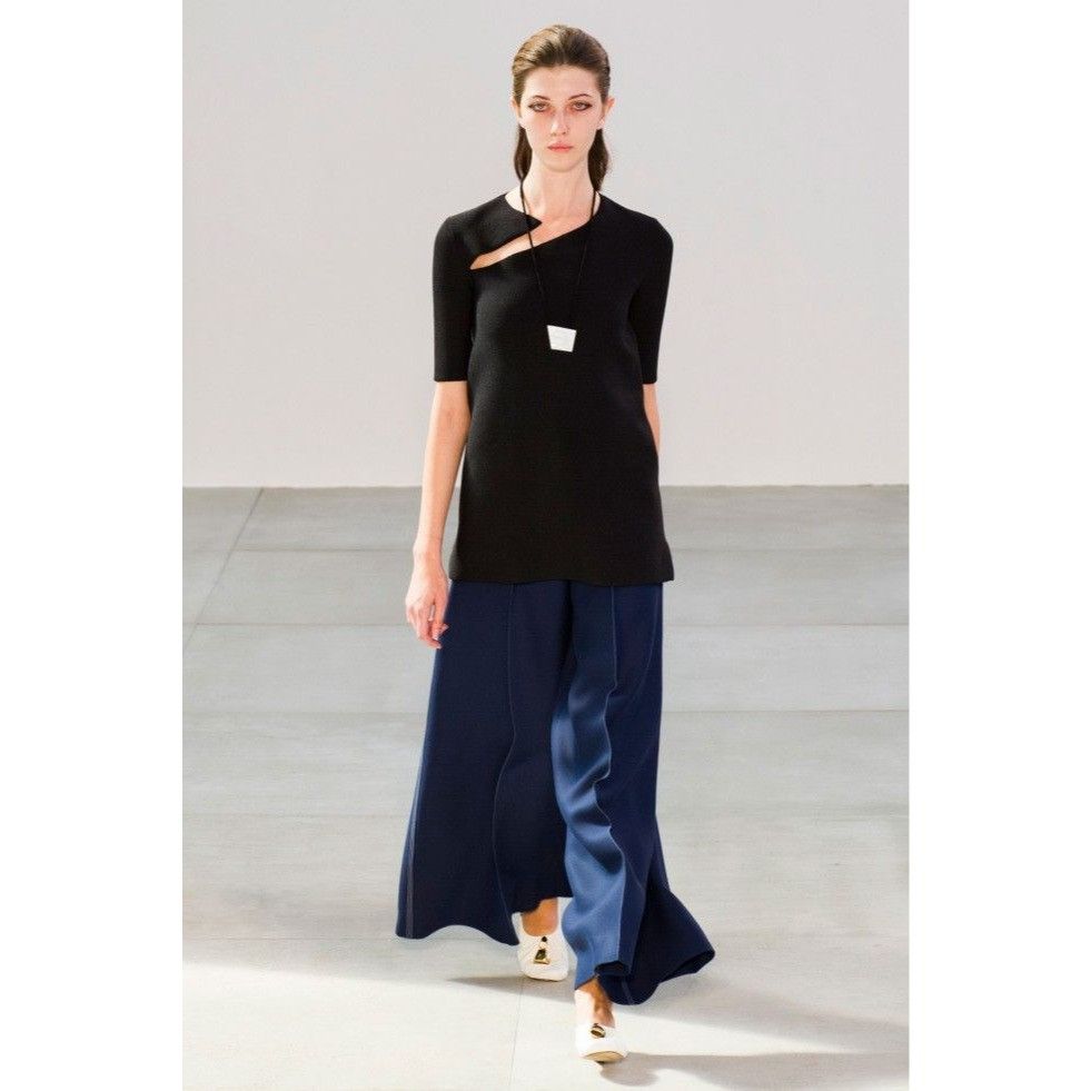 Celine SS 2015 Wide Navy Pants Size 26" / US 2 / IT 38 - 1 Thumbnail
