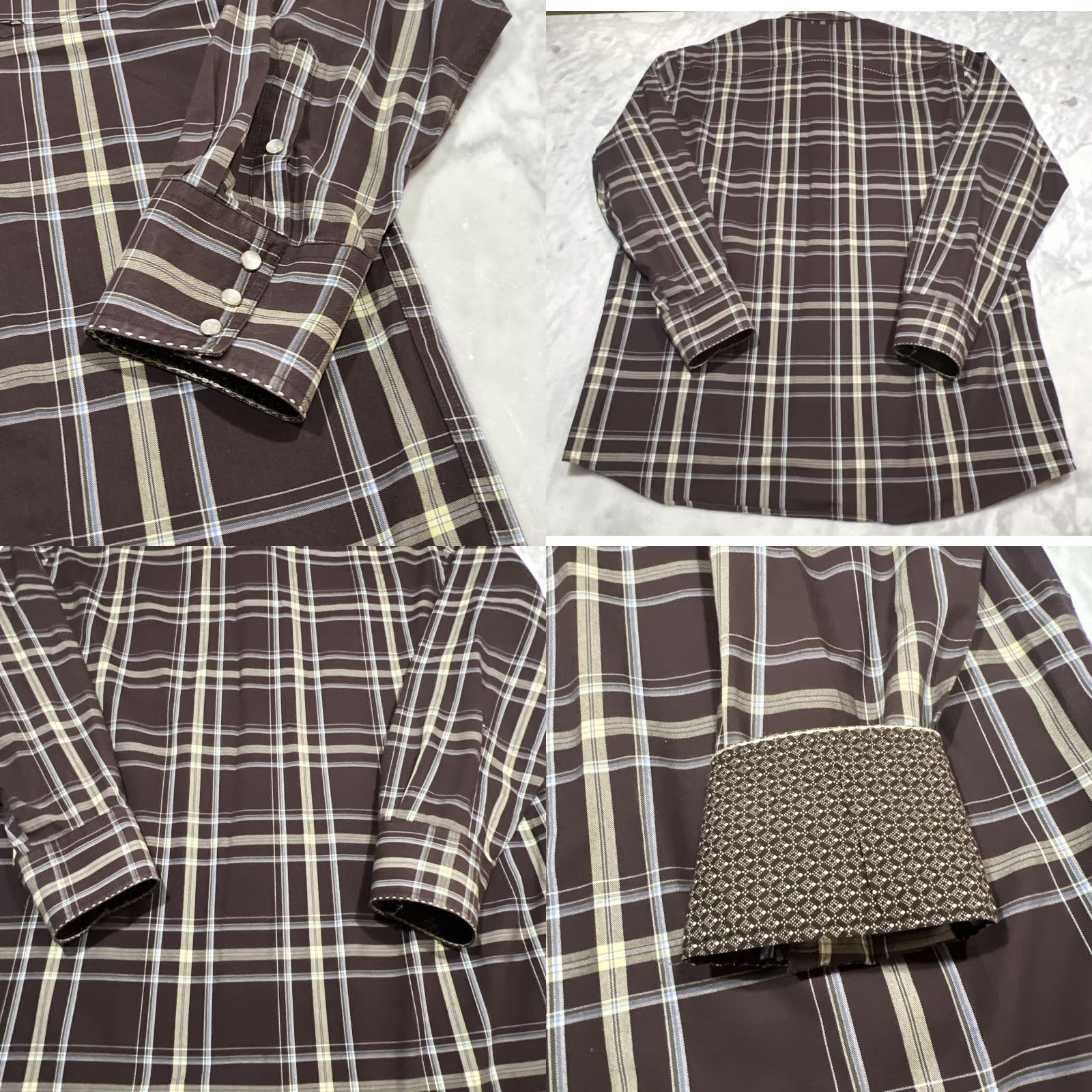 Roper Roper Men’s XLT Western Shirt Snaps Long Sleeve Pockets 100% Cotton Cowboy Brown Size US XL / EU 56 / 4 - 8 Thumbnail