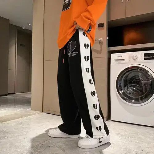Japanese Brand Men Sweatpants Fashion Print Straight Style Size US 32 / EU 48 - 1 Thumbnail