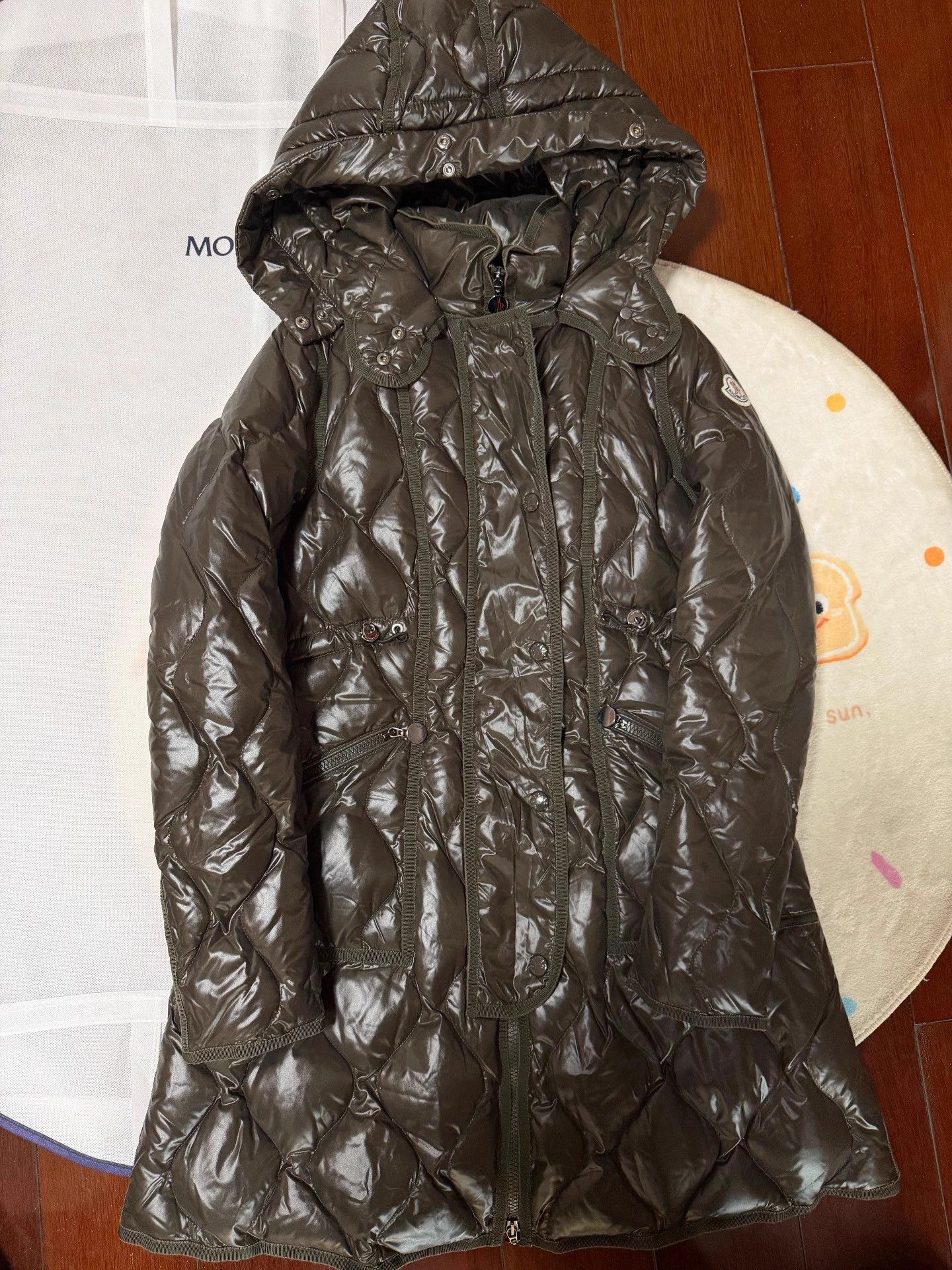 Moncler Moncler long quilted diamond down coat size 0 Size XS / US 0-2 / IT 36-38 - 1 Thumbnail