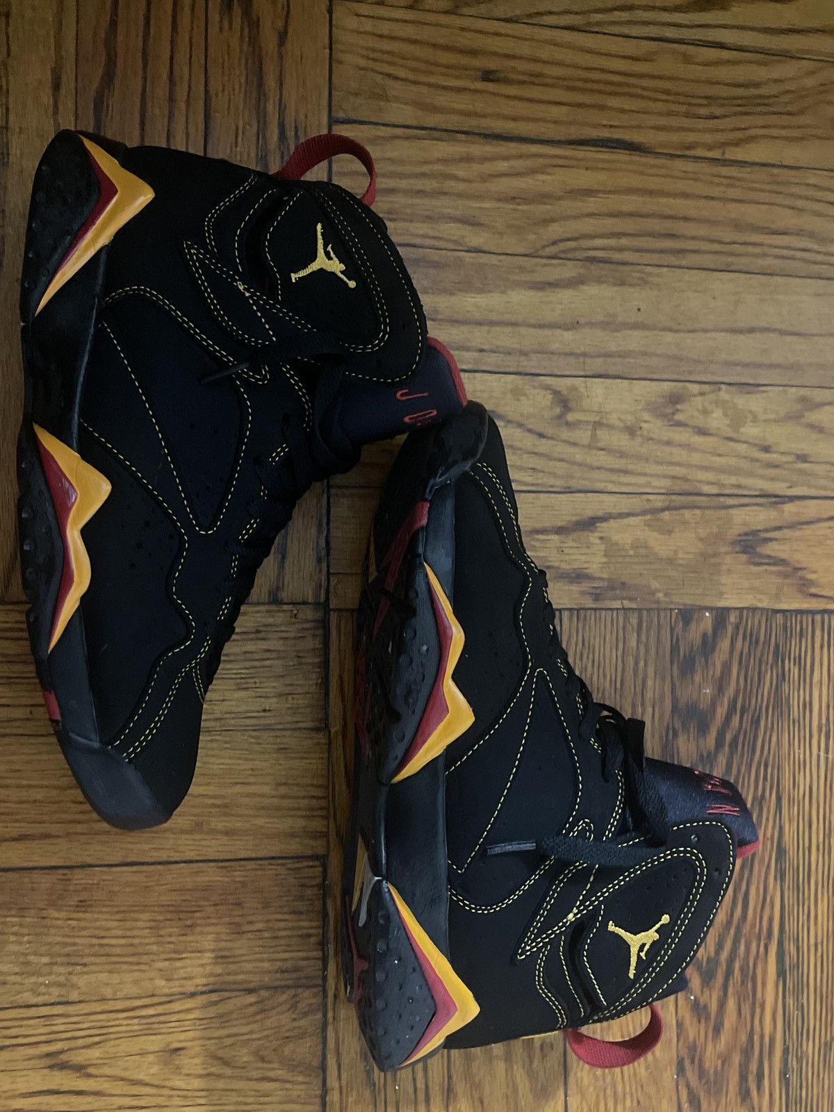image of Jordan Brand 7 Citrus Shoes in Black, Men's (Size 8)