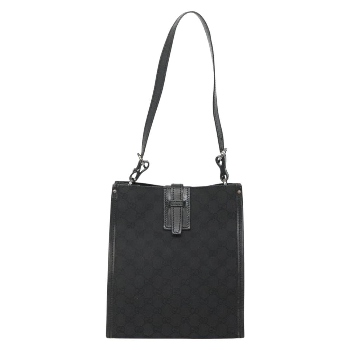 Gucci GUCCI GG Canvas Shoulder Bag Black Silver Size ONE SIZE - 2 Thumbnail