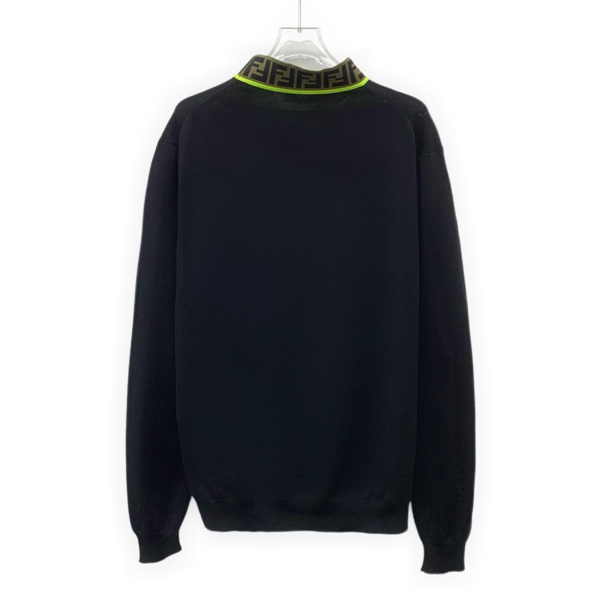 Fendi Fendi Black Double F Logo Long Sleeve Knit Sweater K26WX Size US L / EU 52-54 / 3 - 2 Thumbnail