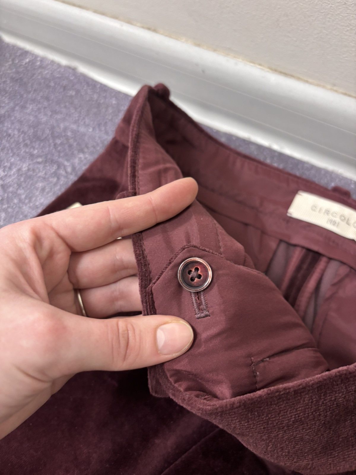 Circolo 1901 Circolo 1901 Women’s NWT Burgundy Velour Velvet Chino Pants Size 26" / US 2 / IT 38 - 10 Thumbnail