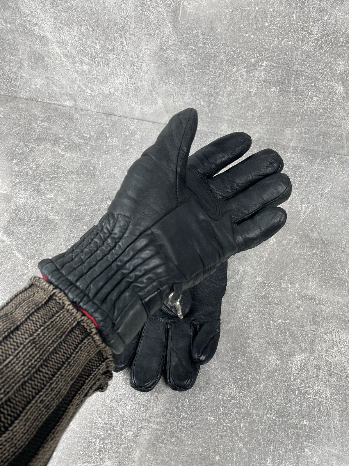Genuine Leather × Vintage Awesome Vintage Racing Y2K Moto Biker Gloves Size ONE SIZE - 4 Thumbnail