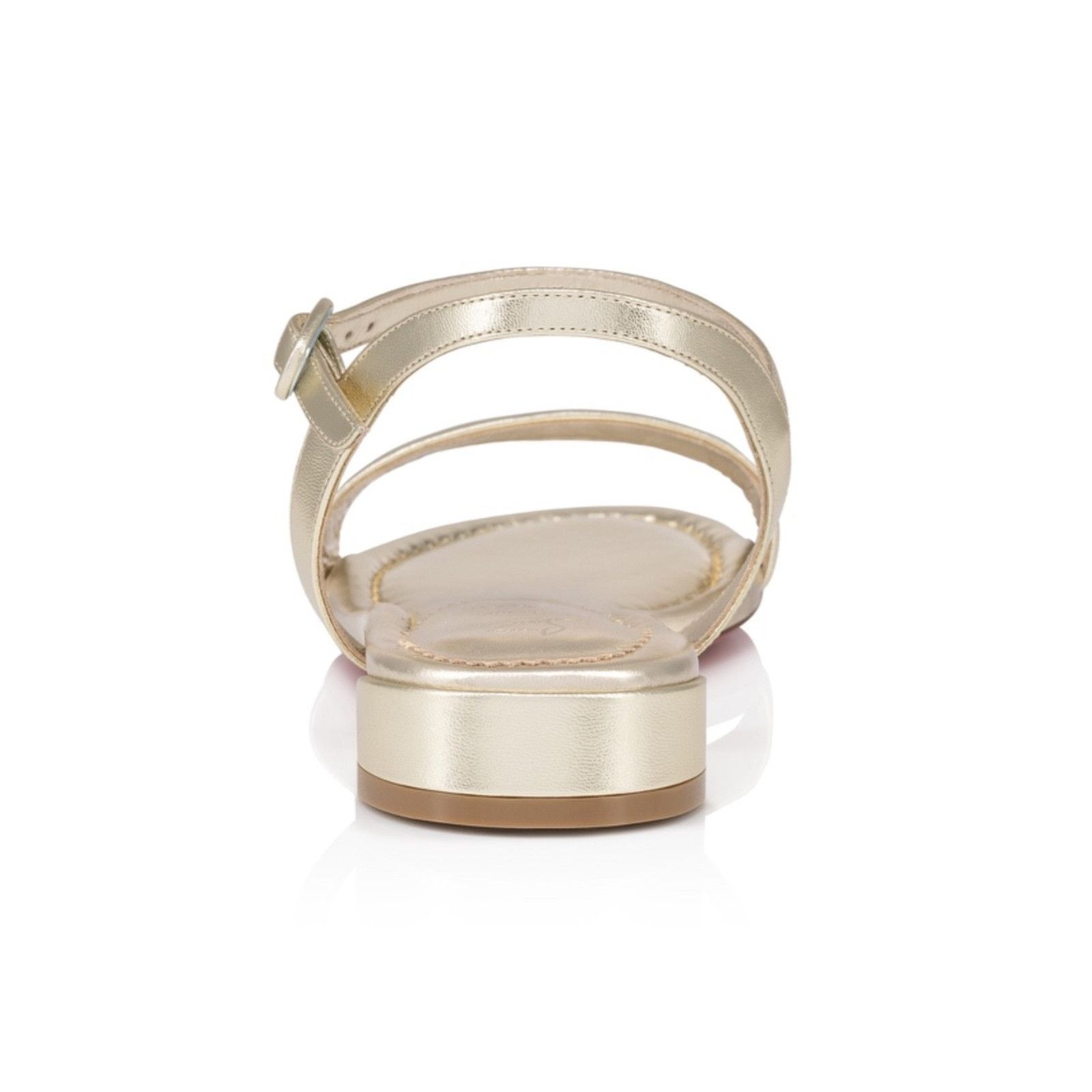 Christian Louboutin Christian Louboutin Sweet Jane Sandal Flat Platine Gold 41 Size US 10 / IT 40 - 17 Thumbnail