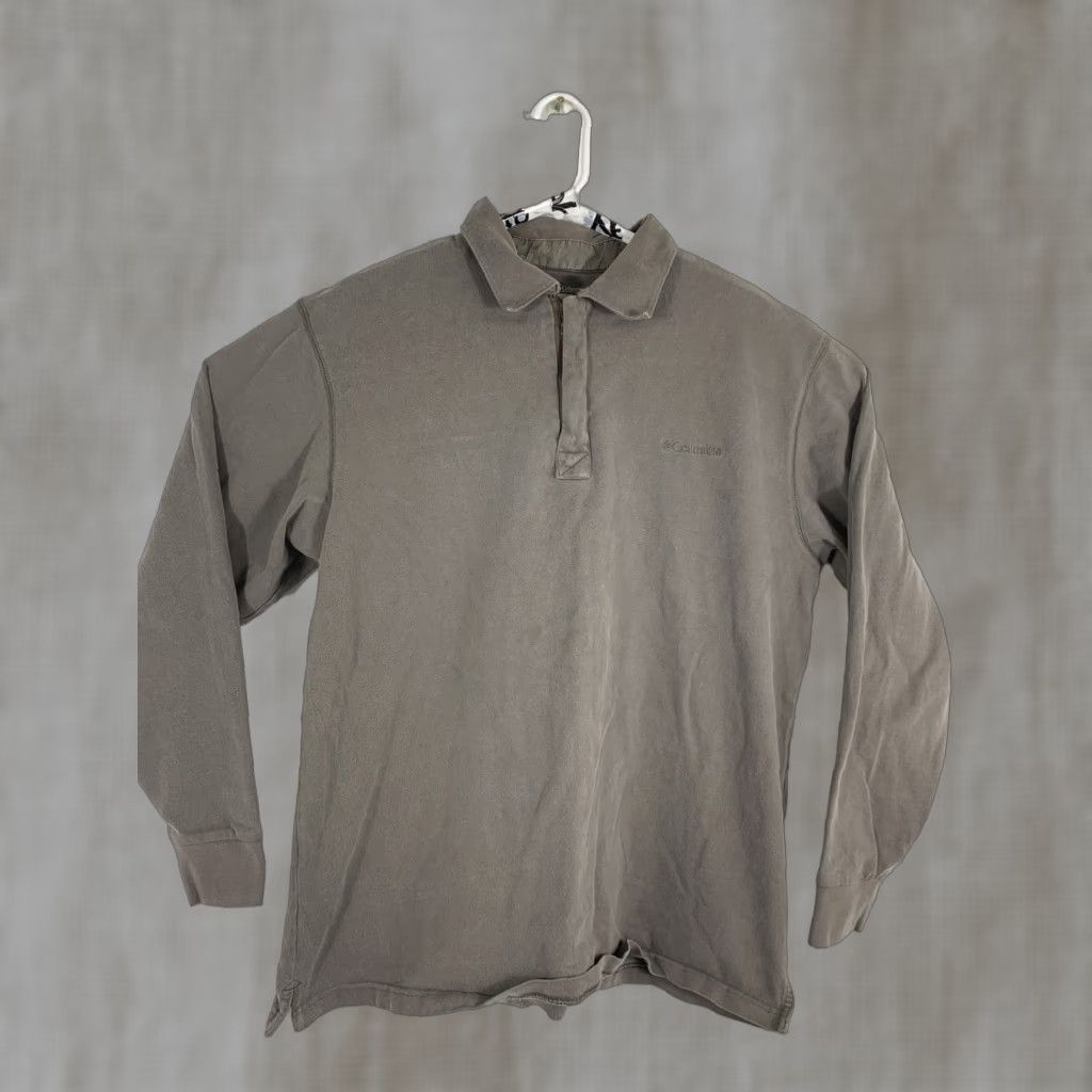 Vintage Columbia Sweatshirt 1/4 Zip Pullover Men XL Taupe Outdoor Winter Hiking Cotton Size US XL / EU 56 / 4 - 1 Thumbnail