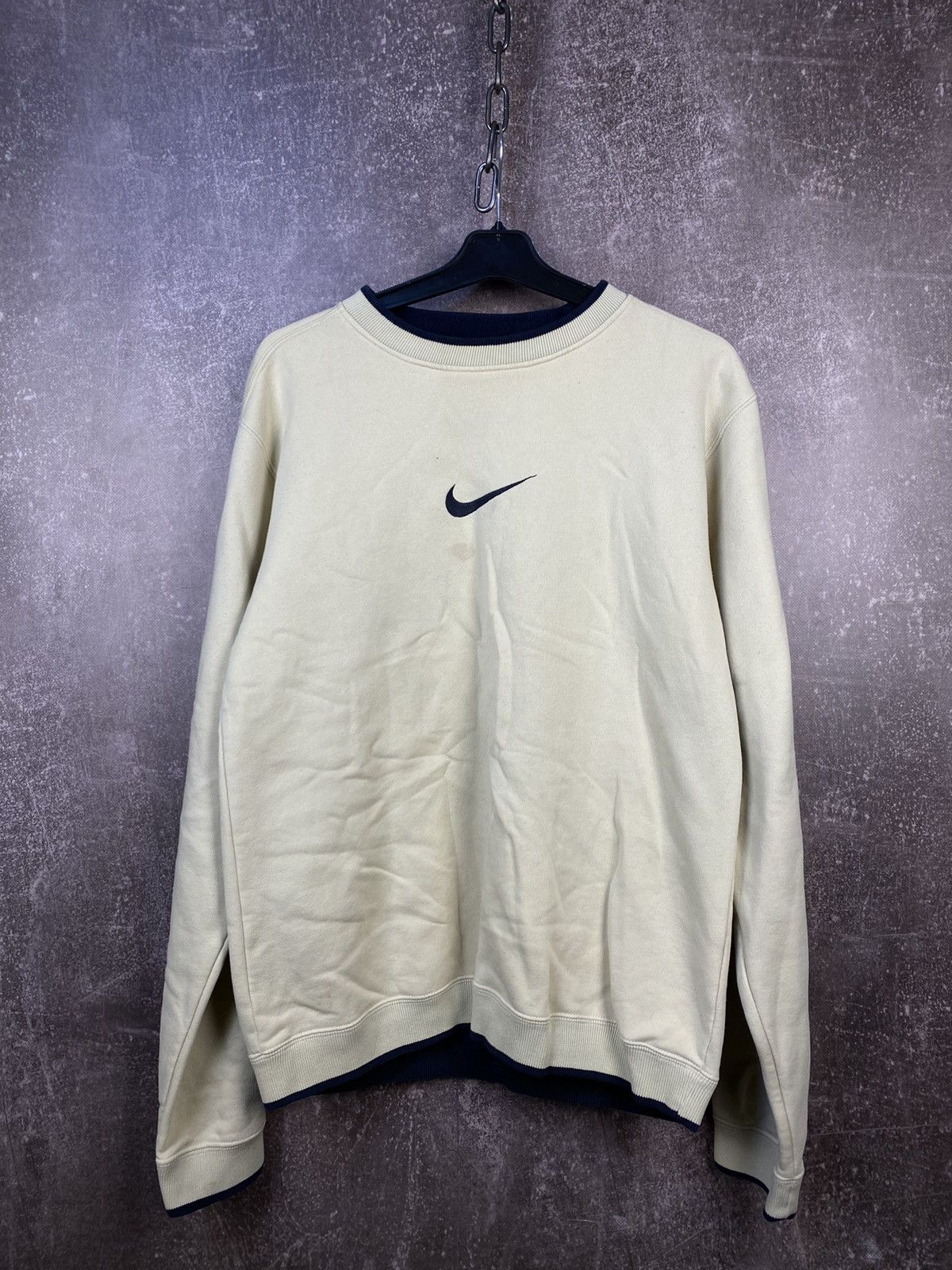 Nike × Vintage 90s Nike Swoosh Vintage Y2K Oversized Retro Sweatshirt Size US M / EU 48-50 / 2 - 1 Thumbnail