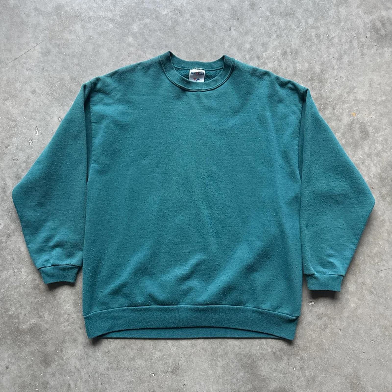 Jerzees Jerzees Crewneck Vintage Y2k Teal Green Sweatshirt Size US M / EU 48-50 / 2 - 1 Thumbnail