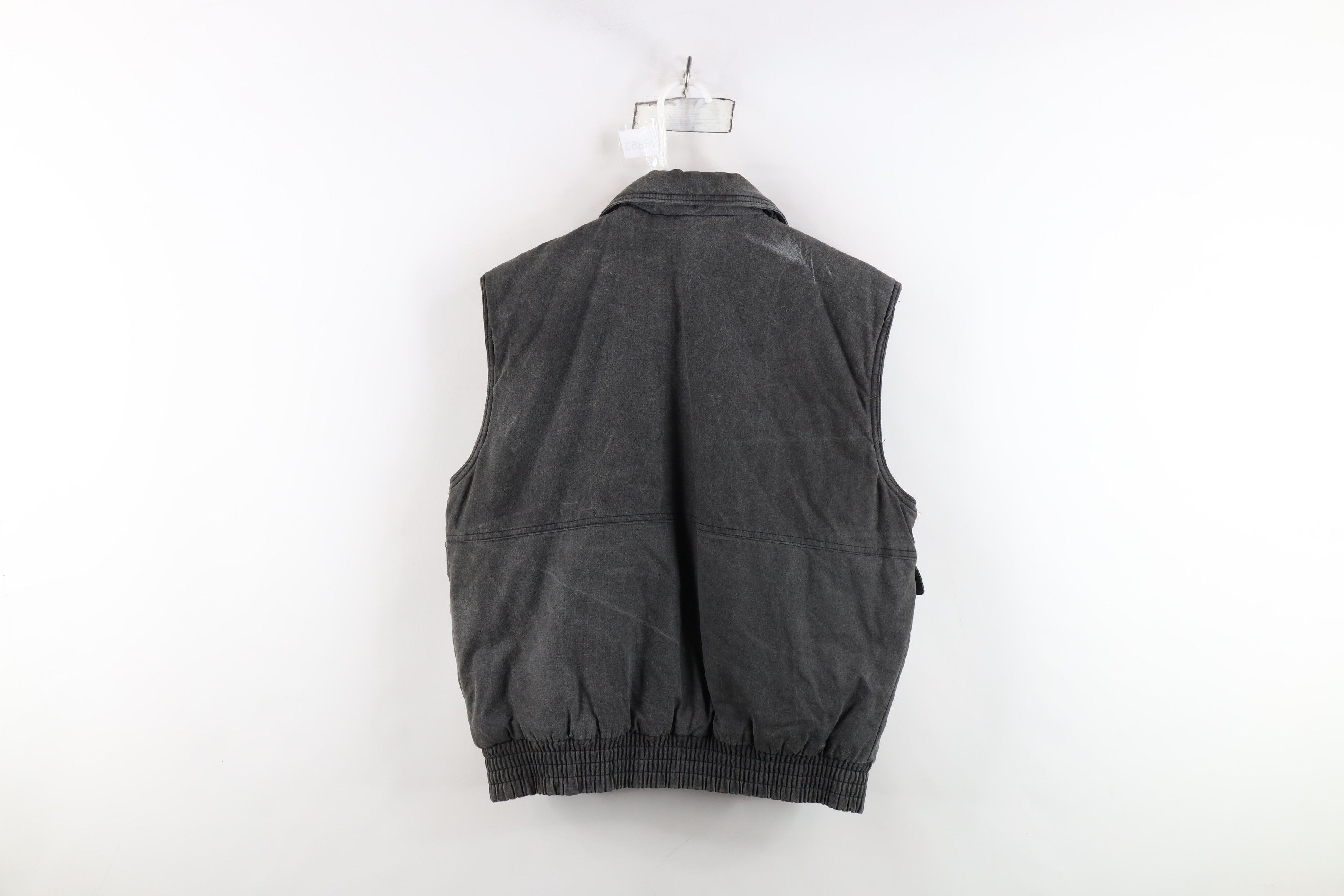 Vintage Vintage 90s Streetwear Stonewash Puffer Vest Jacket Black Size US M / EU 48-50 / 2 - 14 Thumbnail