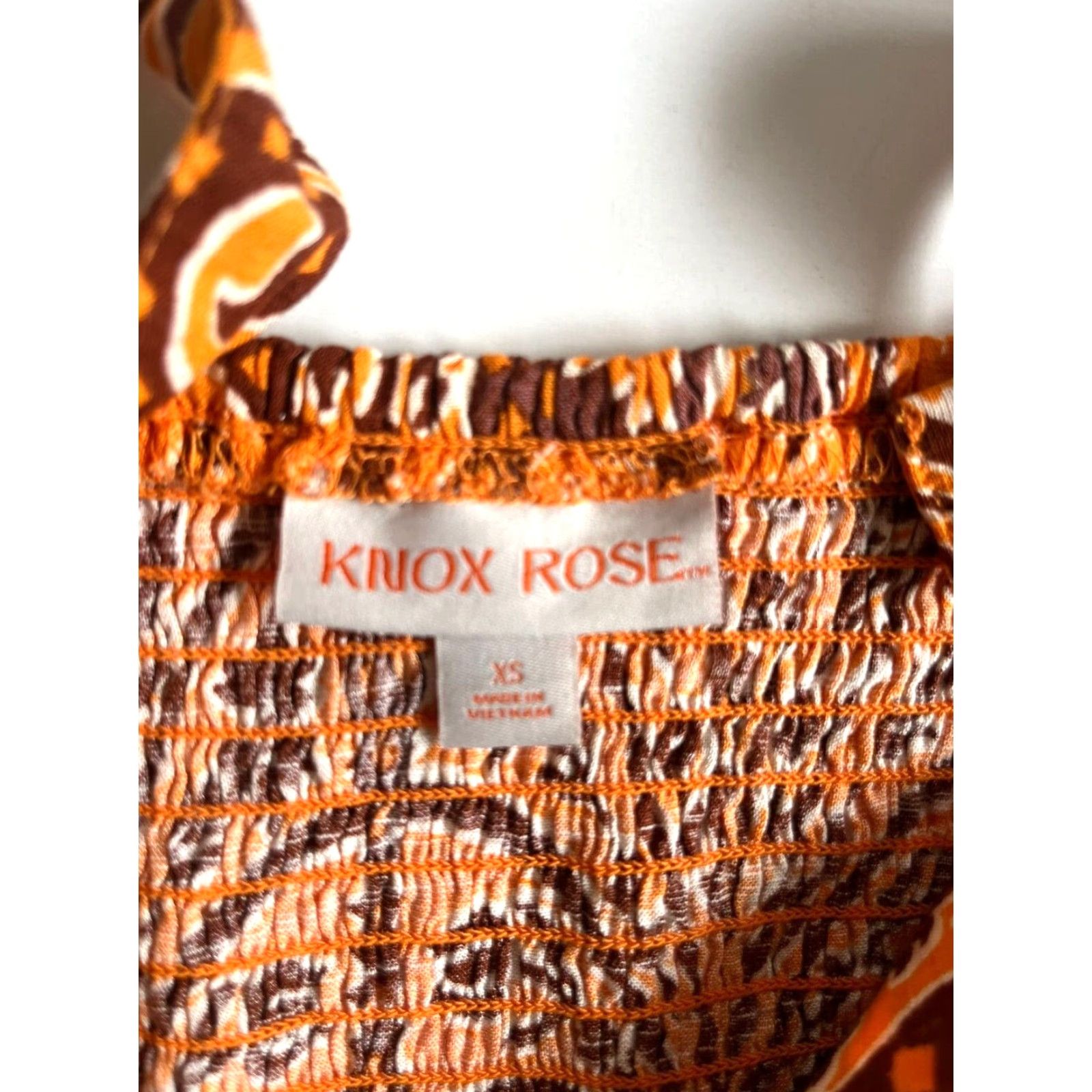 Vintage VINTAGE Knox Rose Rayon Orange Brown Hawaiian Floral Pocket Midi Tank Sun Dress XS Size XS / US 0-2 / IT 36-38 - 3 Thumbnail