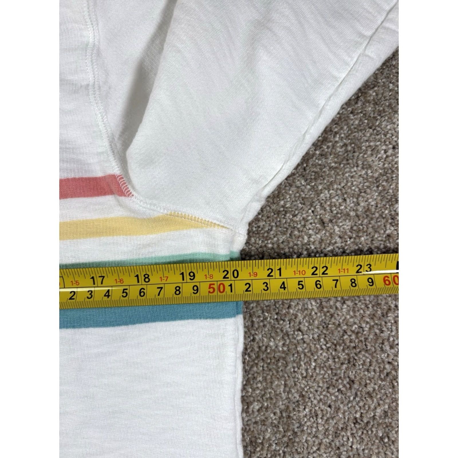 Vintage LL Bean Organic Cotton Sweater 1/4 Zip Retro Stripe Pullover • Womens Medium Size M / US 6-8 / IT 42-44 - 8 Thumbnail