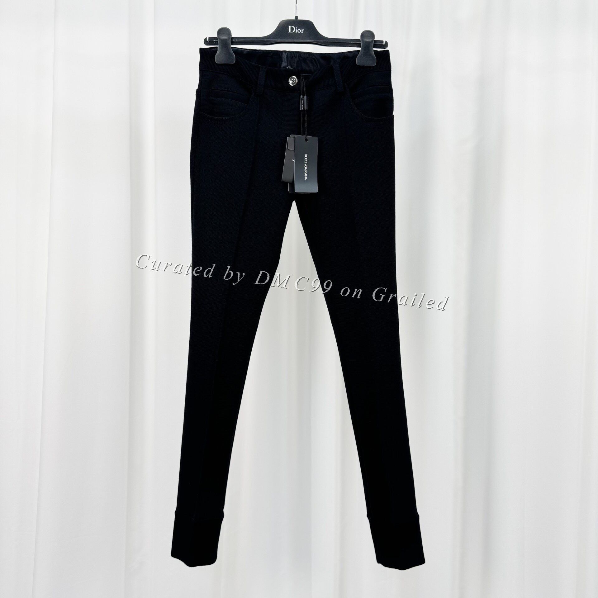 Dolce & Gabbana Dolce&Gabbana Black Wool Knit Casual Pants Size 40" / US 18 - 1 Thumbnail