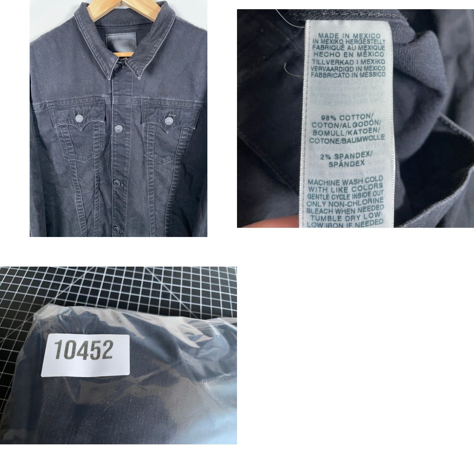 True Religion VINTAGE True Religion Danny Slim Fit Denim Trucker Jacket Men's 3XL (Fits XL) Black Size US XL / EU 56 / 4 - 9 Thumbnail