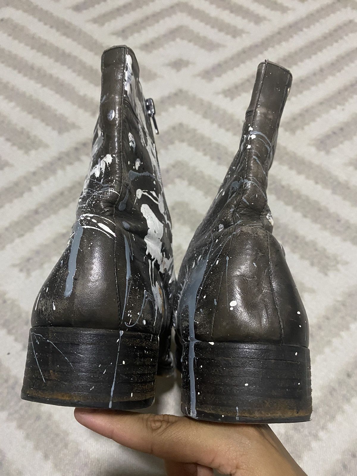 Bally EXCLUSIVE! OG Bally Splash Painted Graffiti Chelsea Boot Size US 11.5 / EU 44-45 - 5 Thumbnail