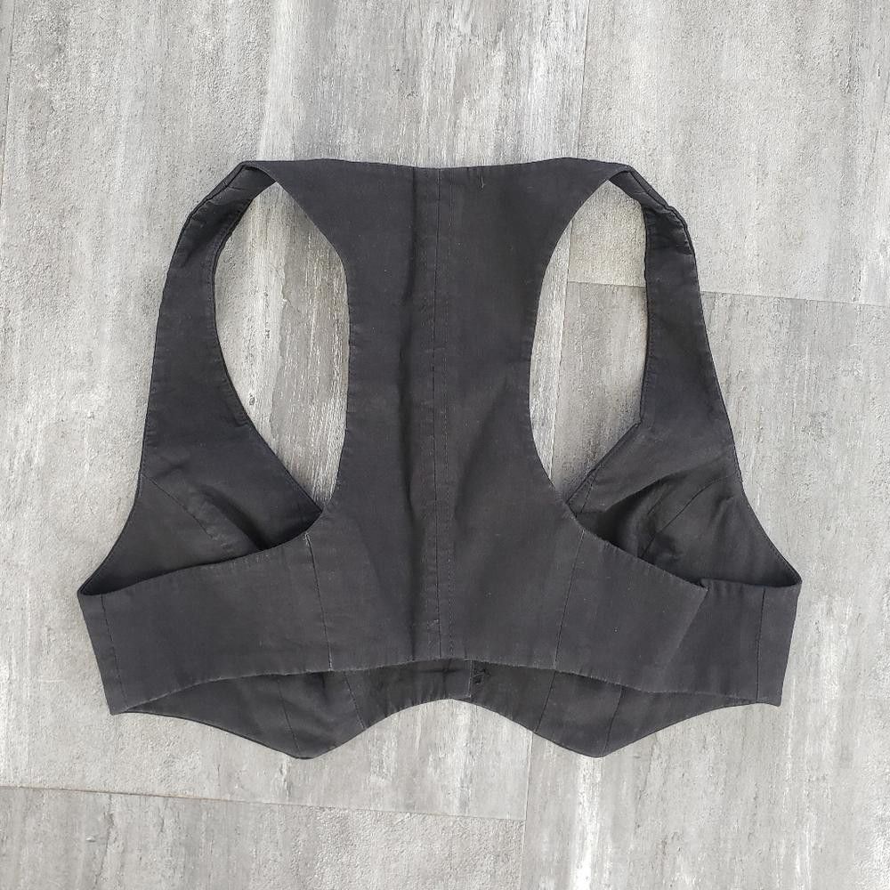 Bebe Black Classic Bebe Xtra Cropped Vest Size S / US 4 / IT 40 - 2 Thumbnail
