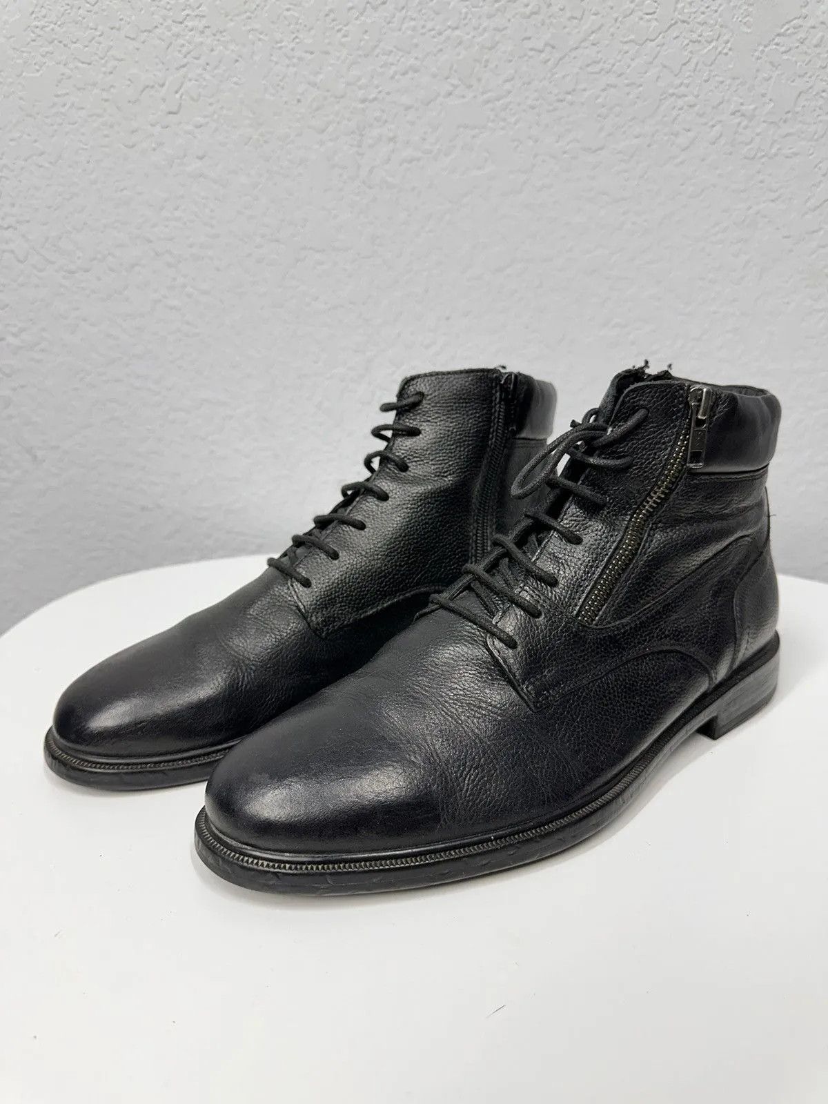 Leather Vintage Leather Black Guidi Style Hand Made Italy Kapital Size US 8 / EU 41 - 2 Thumbnail