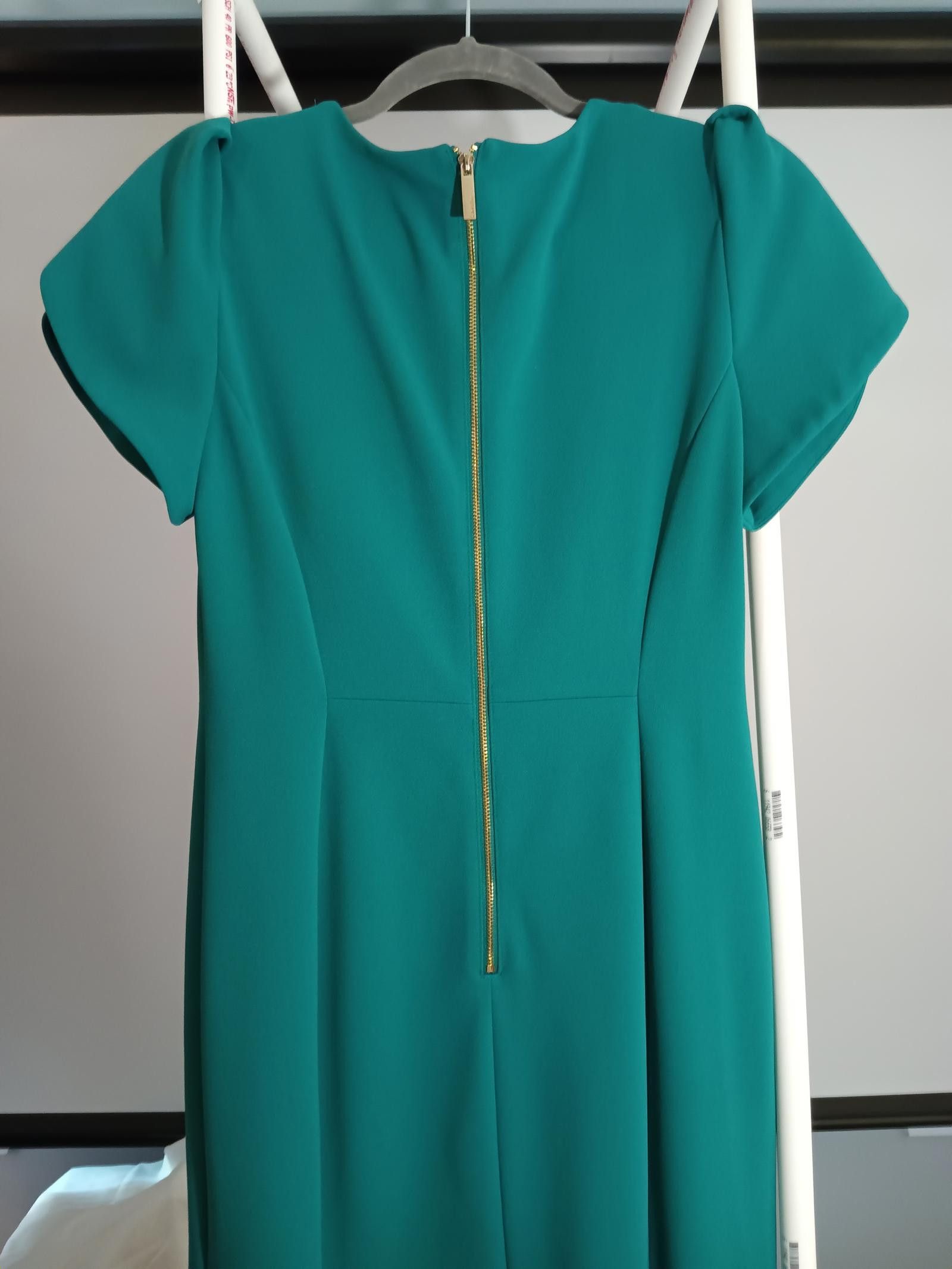 Calvin Klein Calvin Klein Elegant Teal Midi Dress Size M / US 6-8 / IT 42-44 - 4 Thumbnail