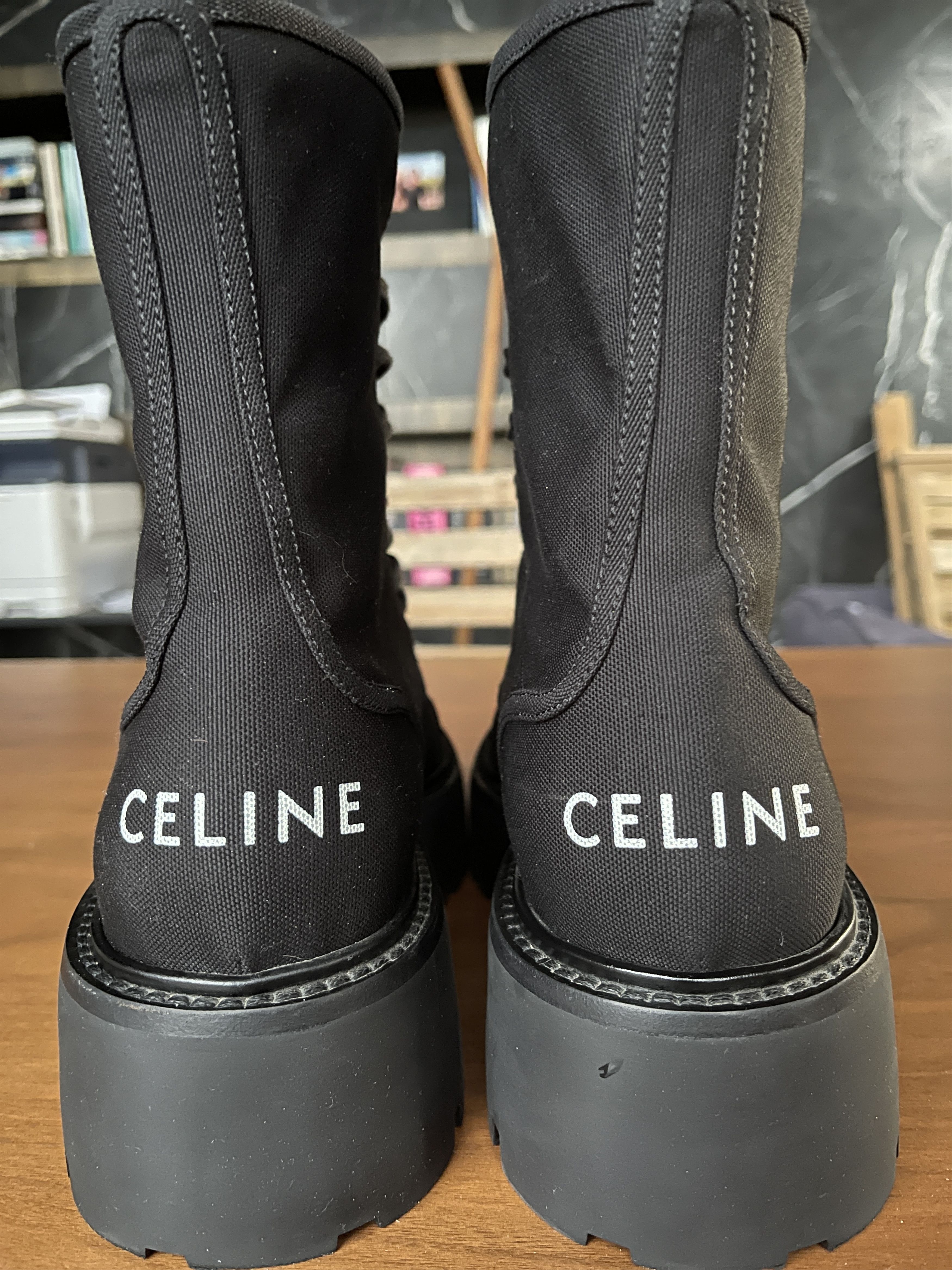 Celine CELINE Bulky Laced-Up Boot – Hedi Slimane Era Size US 8 / EU 41 - 1 Thumbnail