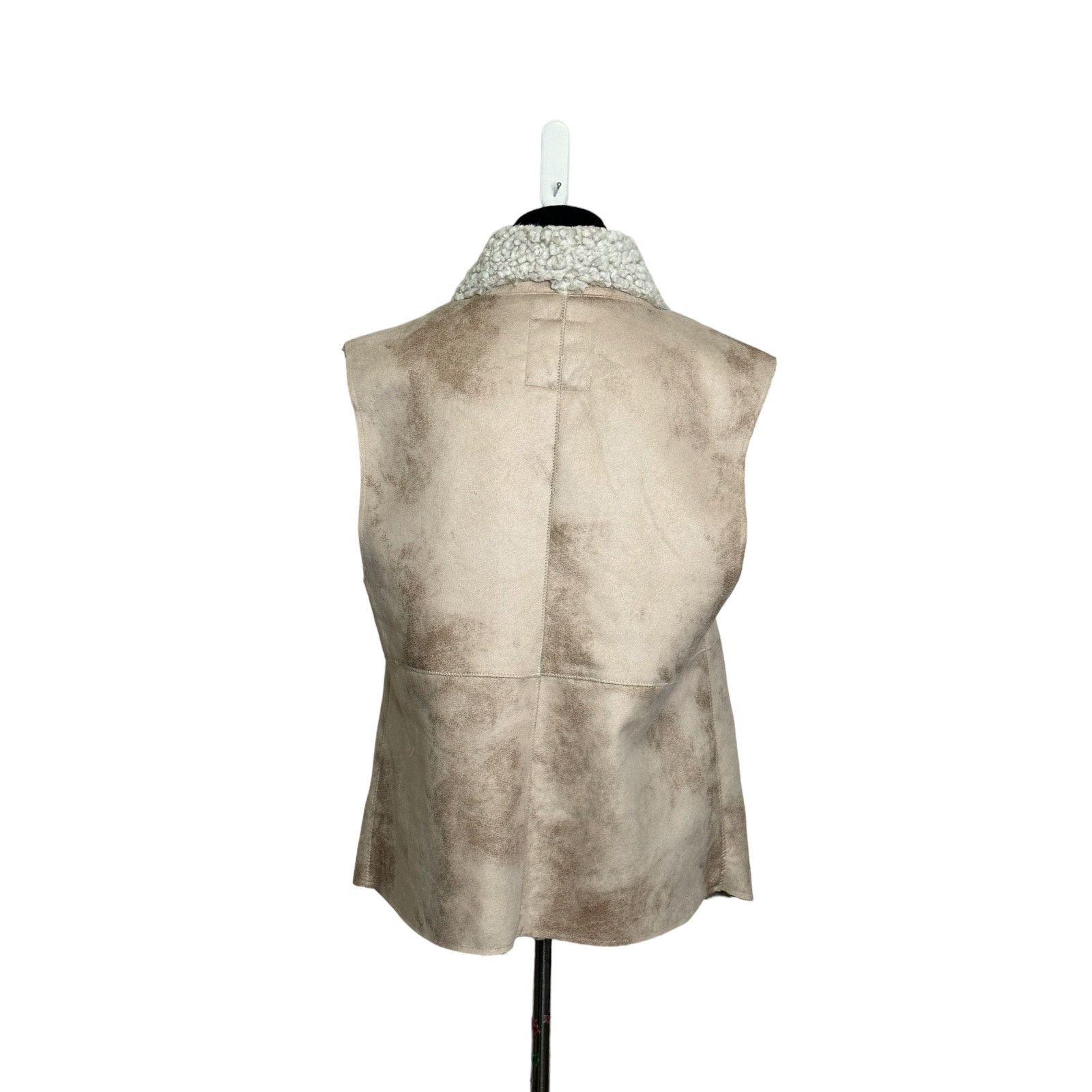 dylan Dylan beige faux leather Sherpa lined vest size Large Size L / US 10 / IT 46 - 2 Thumbnail