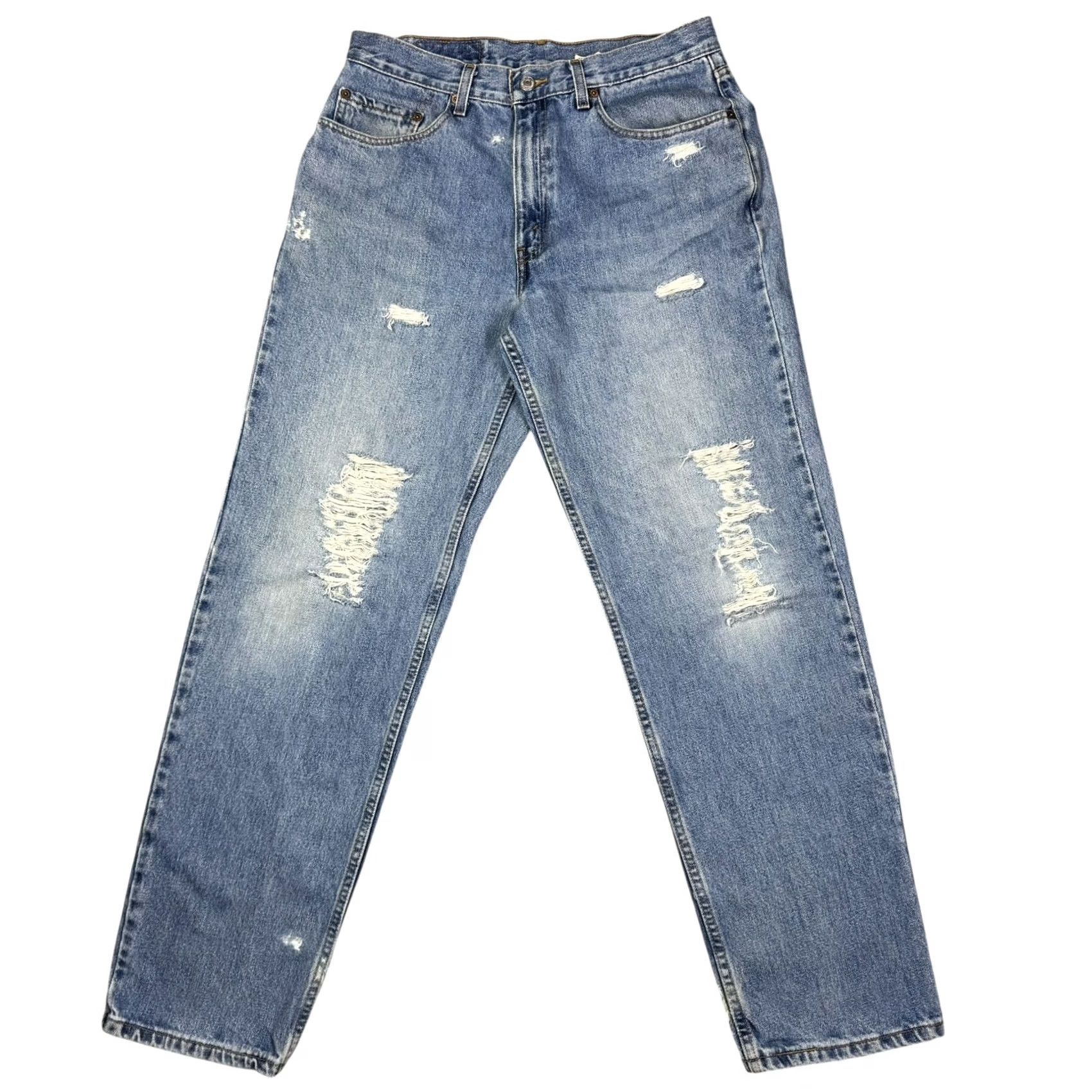 Levi's VINTAGE Levi's 550 Jeans Mens 34x32 Blue Distressed 90s Paper Tag Grunge Y2K Jeans Mens 34x32 Blue Distressed 90s Paper Tag Grunge Y2K Size US 34 / EU 50 - 5 Thumbnail