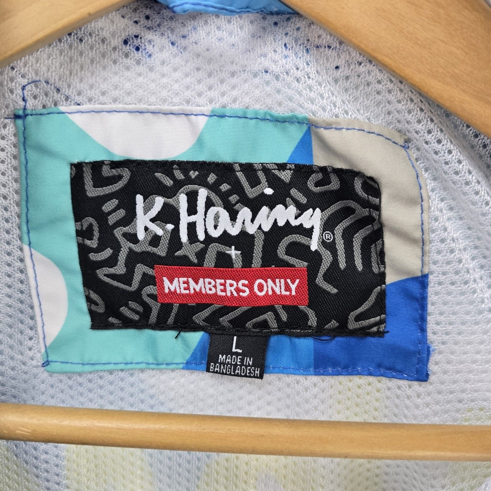 Members Only Members Only Keith Haring Windbreaker Large Hooded Jacket Size US L / EU 52-54 / 3 - 8 Thumbnail