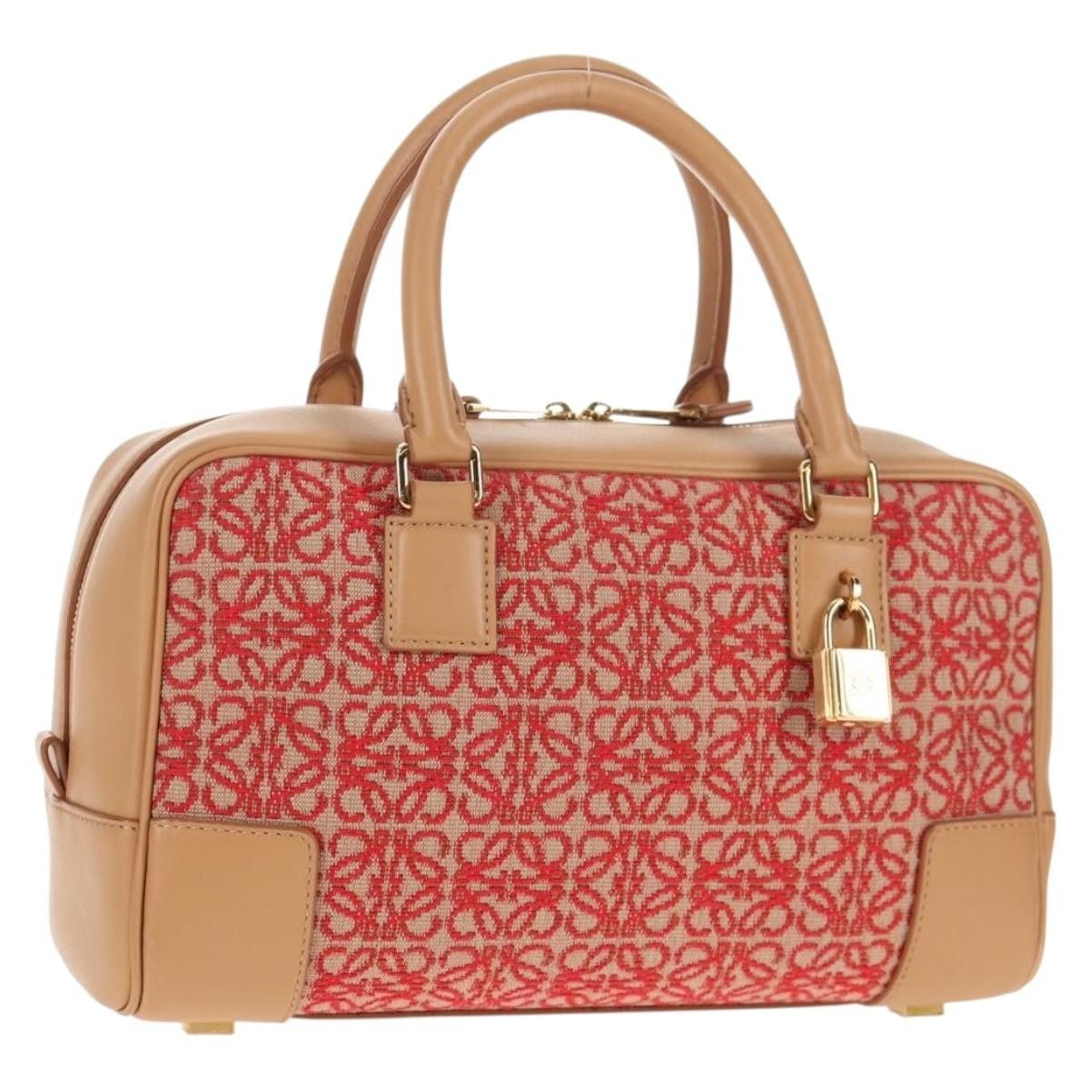 Loewe Loewe Amazona Bag Leather and Jacquard Canvas Size ONE SIZE - 1 Thumbnail