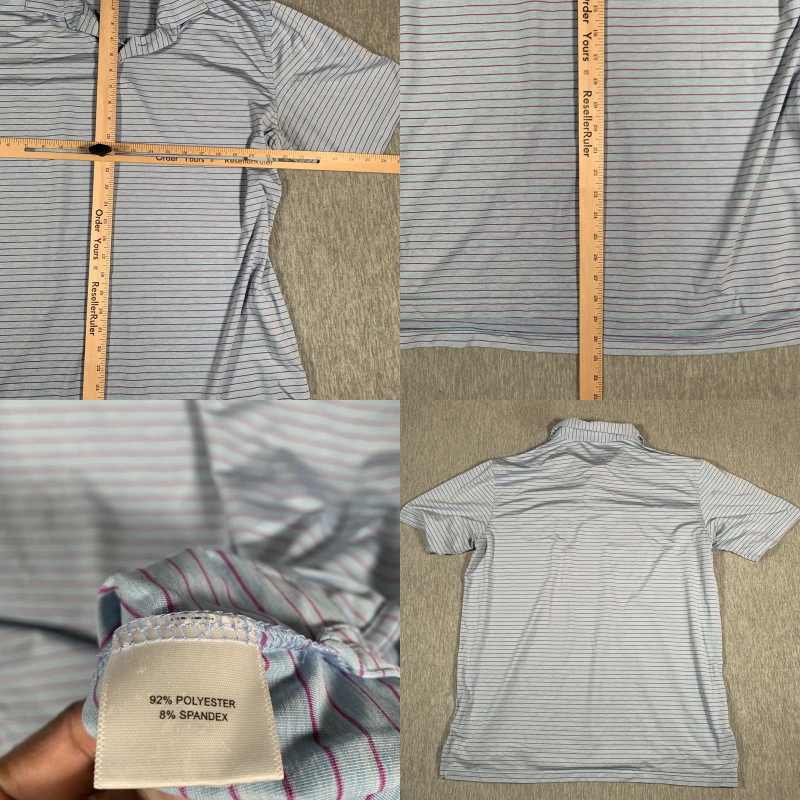 Peter Millar Peter Millar Polo Shirt Mens XL Blue Pink Stripe Summer Comfort Golf Top Size US XL / EU 56 / 4 - 8 Thumbnail